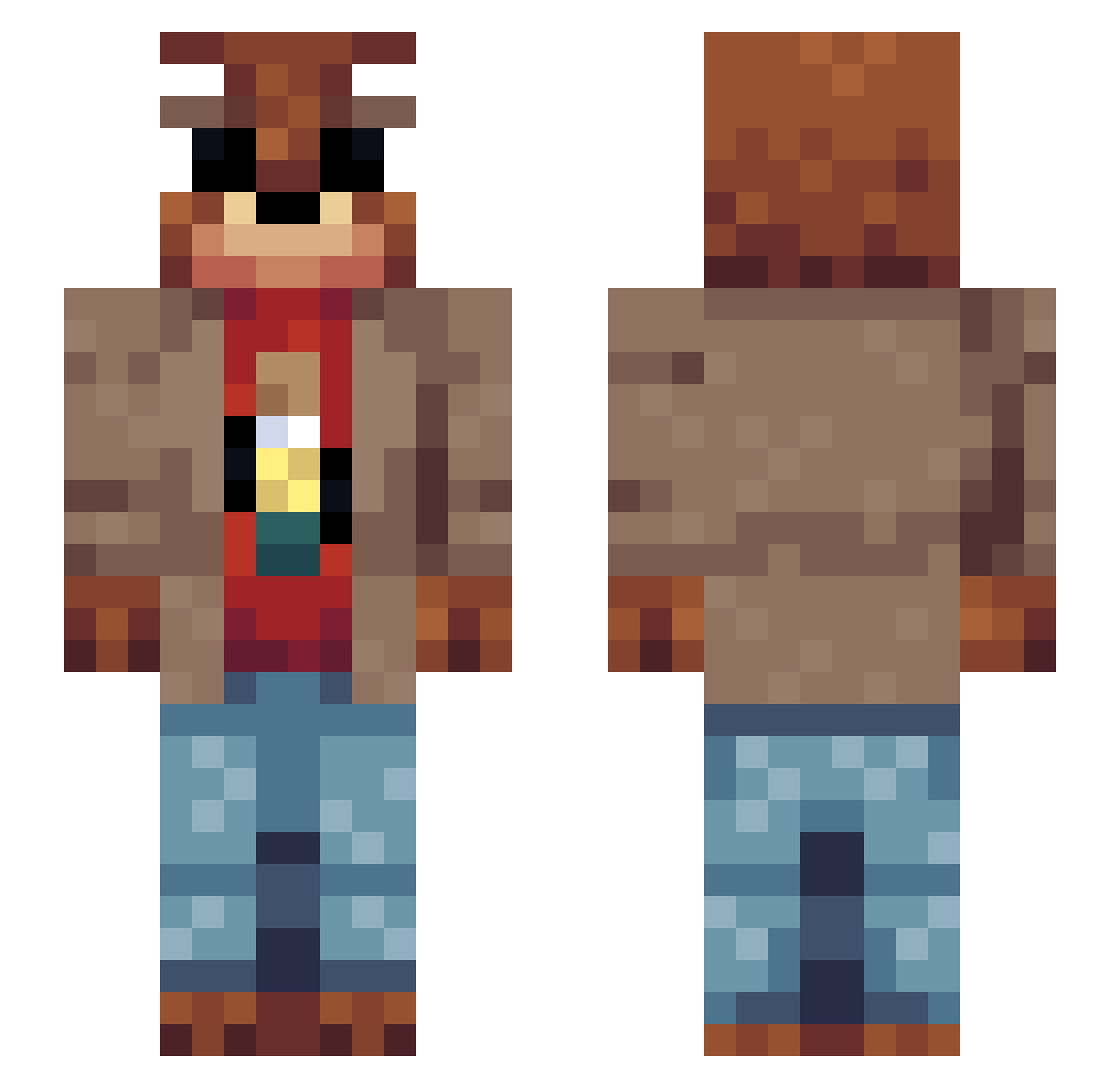 TheobaldTheLarp Minecraft skin, front and back view