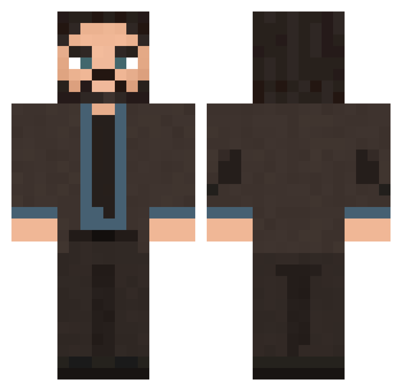 T4CTIC4L_BL4KE Minecraft skin, front and back view