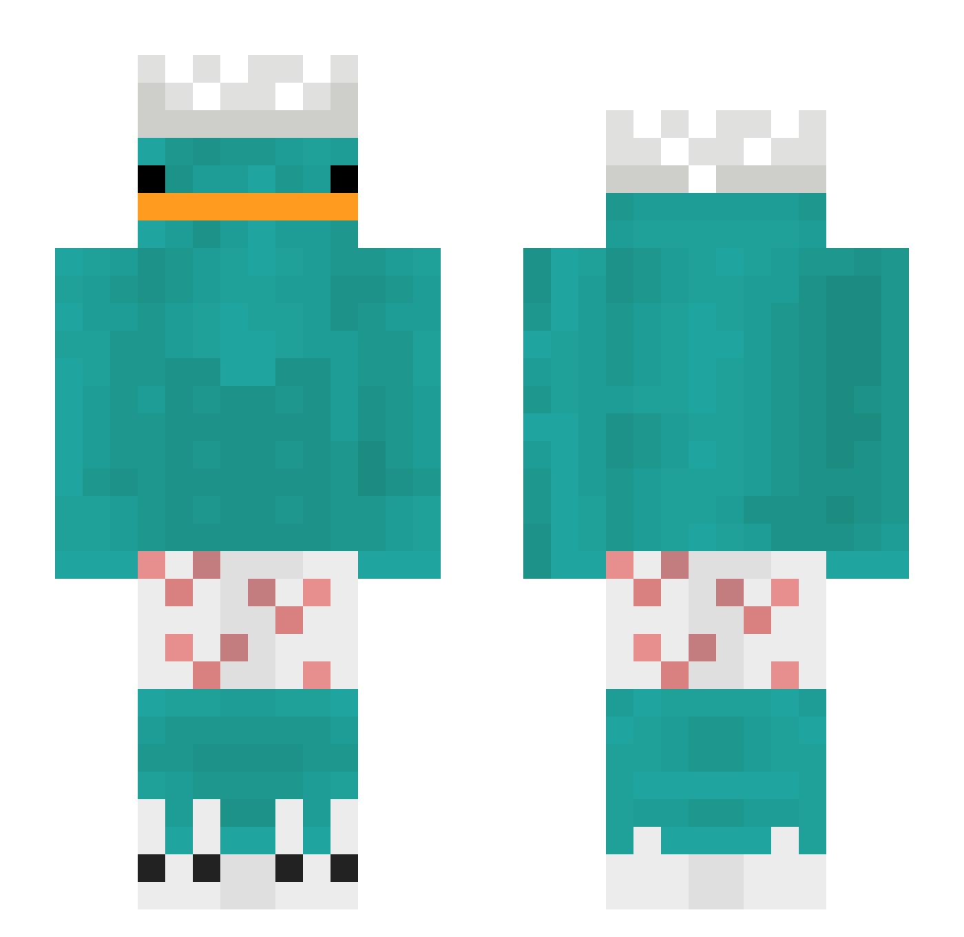 Zyrq_ Minecraft skin, front and back view