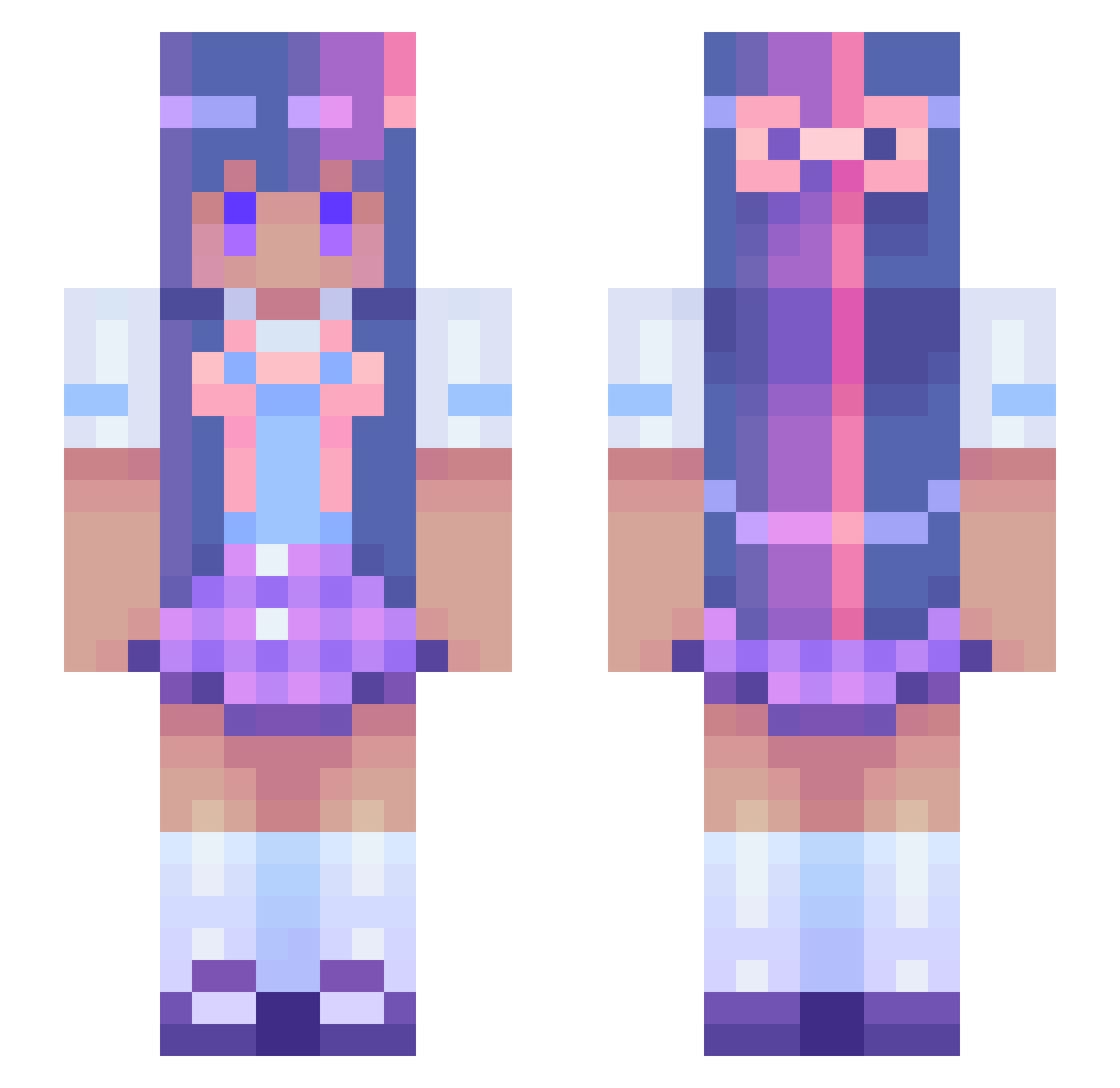 Hambargur Minecraft skin, front and back view