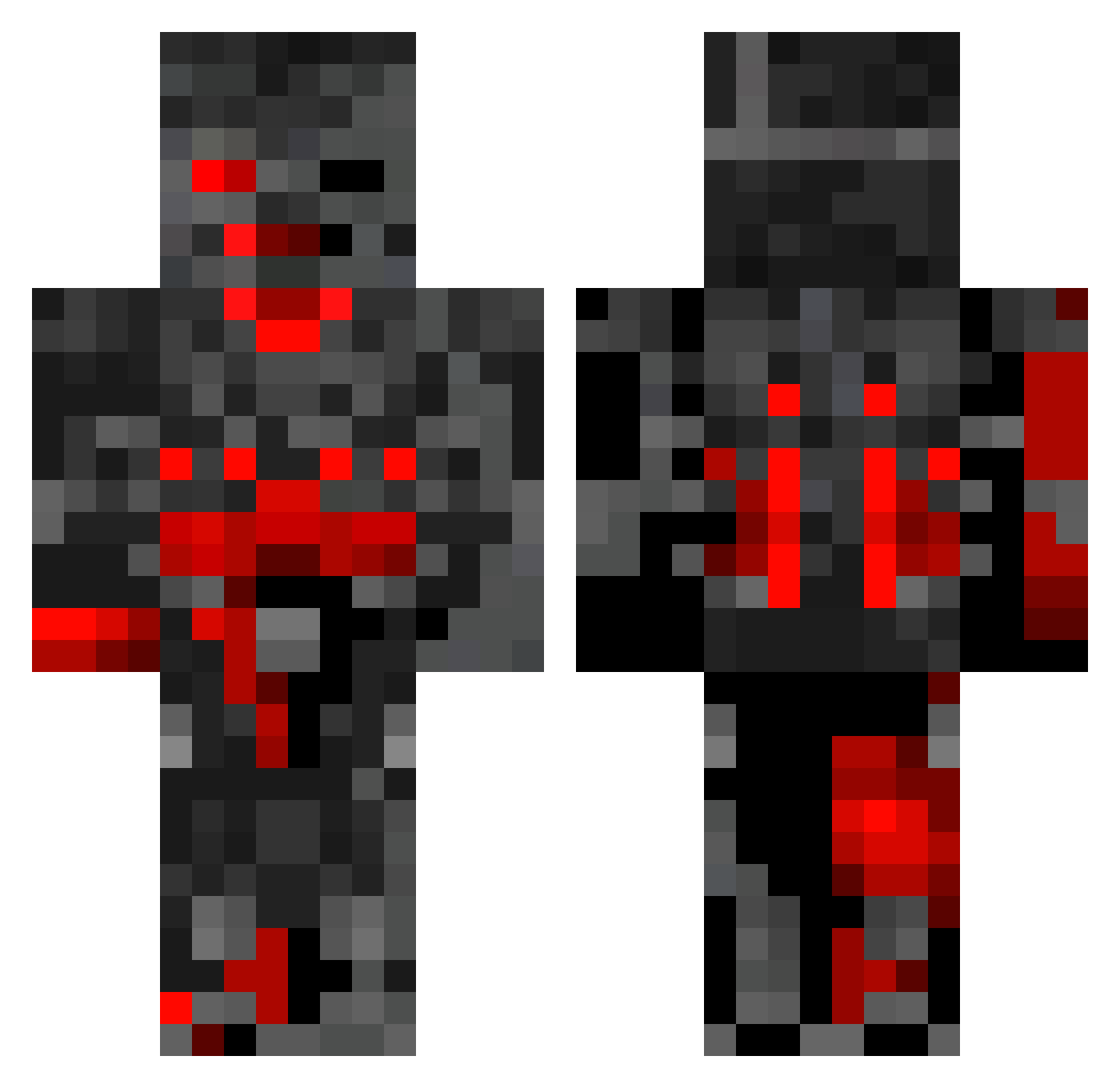fosterspider111 Minecraft skin, front and back view