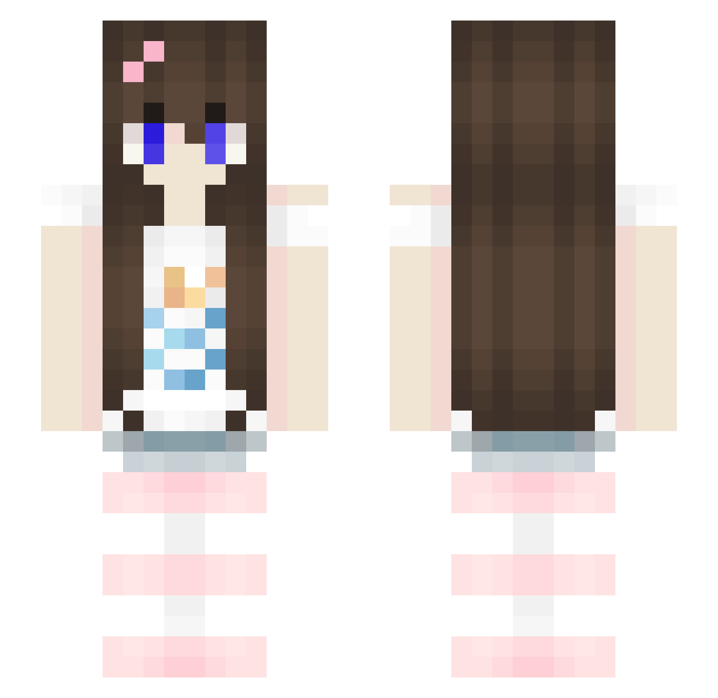 boiski Minecraft skin, front and back view