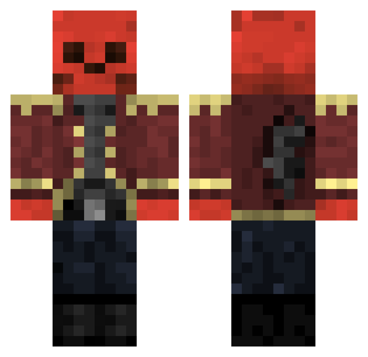 pedroinh Minecraft skin, front and back view