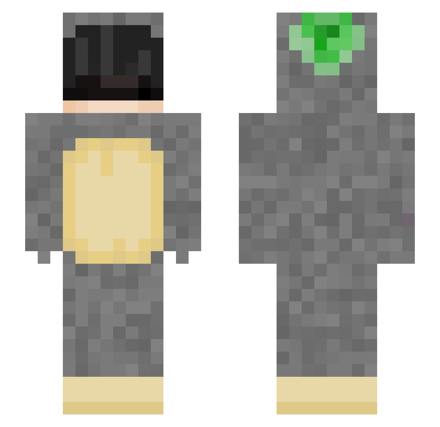 ShadowAbyss Minecraft skin, front and back view