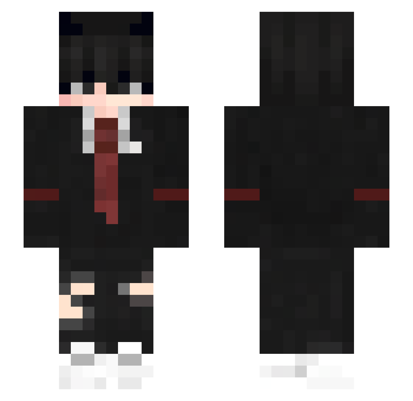 Kazuto_08 Minecraft skin, front and back view