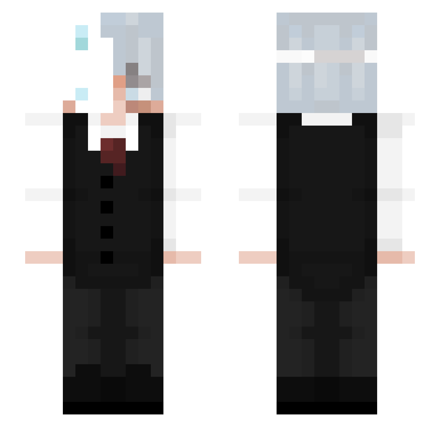 ItsMePros_v3 Minecraft skin, front and back view