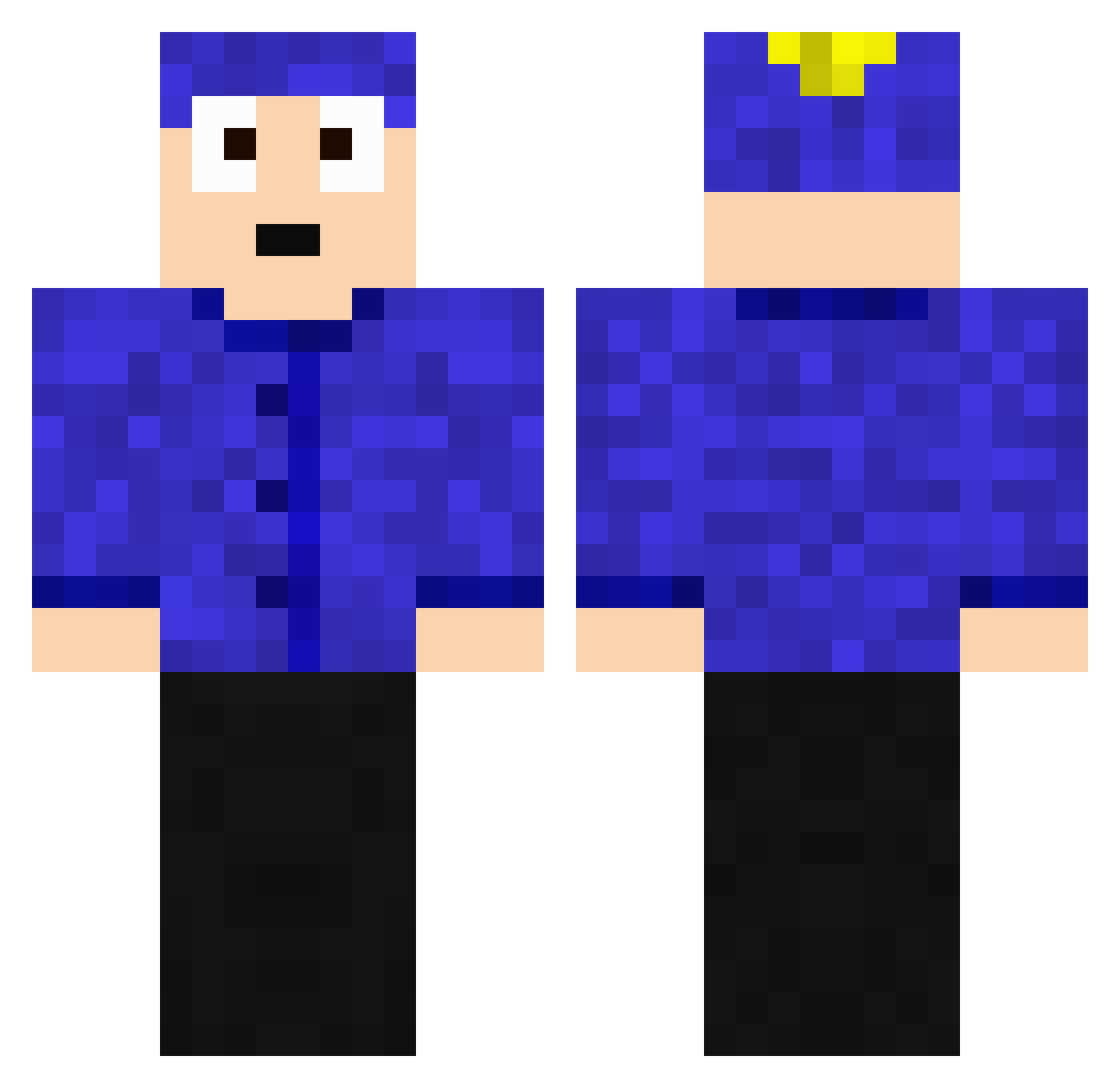 BuenoYoshi Minecraft skin, front and back view