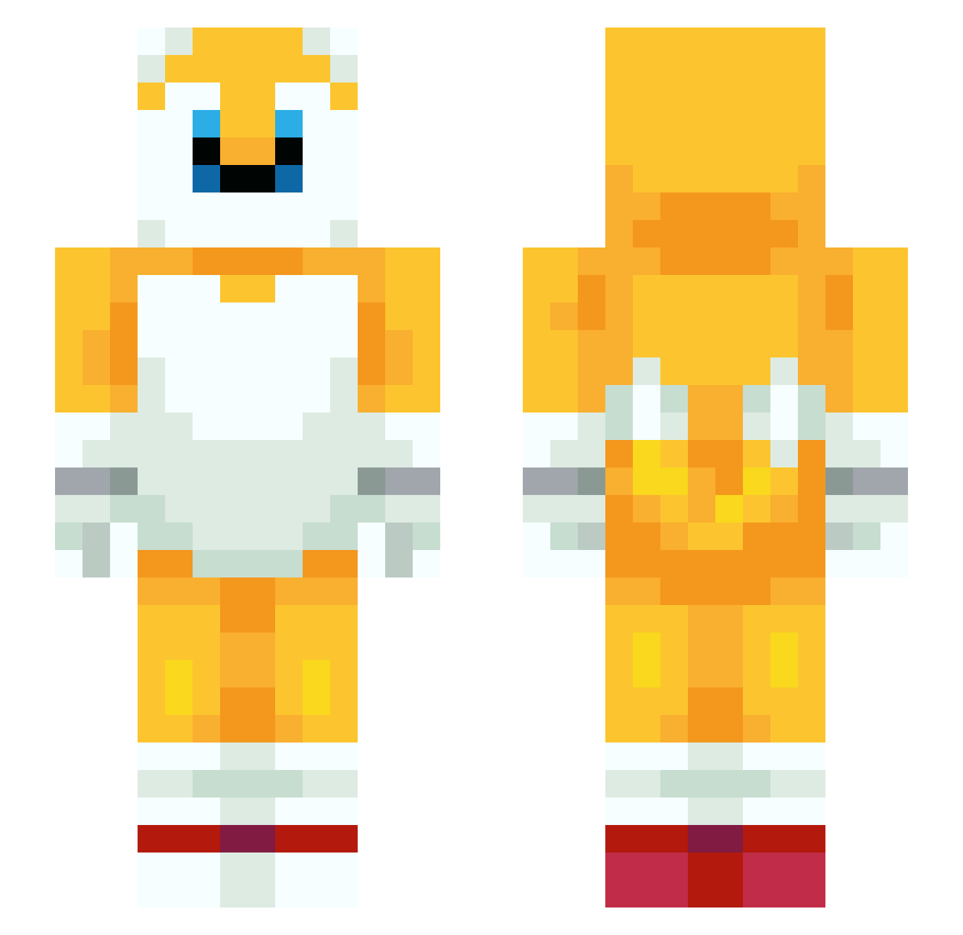 WoahImSoCool Minecraft skin, front and back view