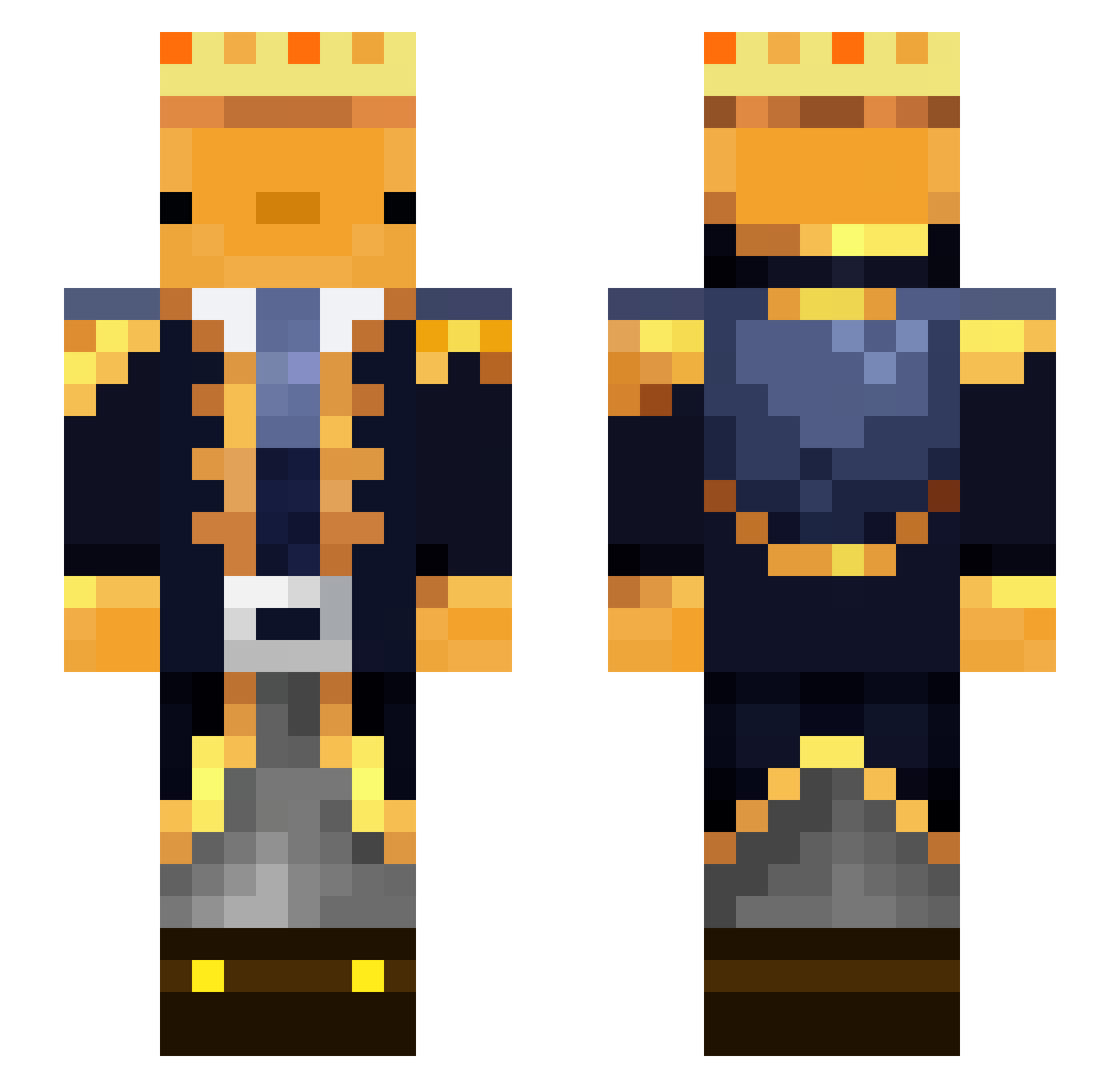 McBohnie Minecraft skin, front and back view