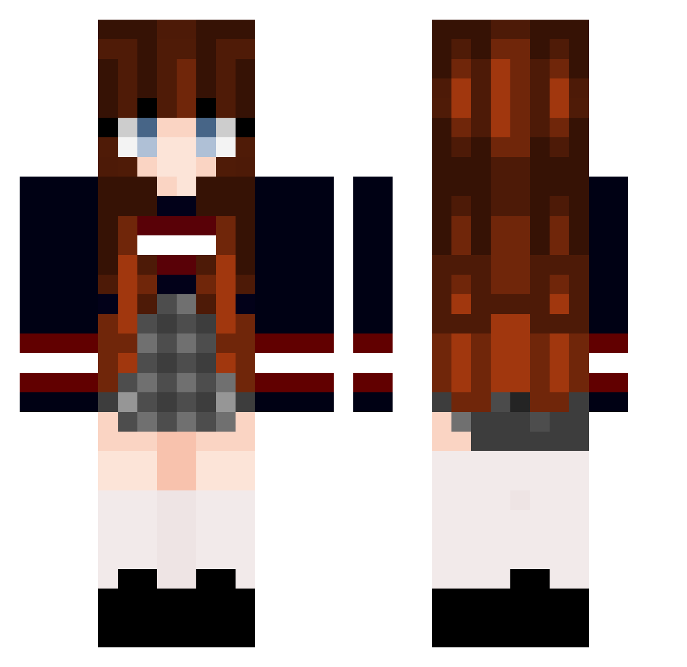 MyYesslie_ Minecraft skin, front and back view