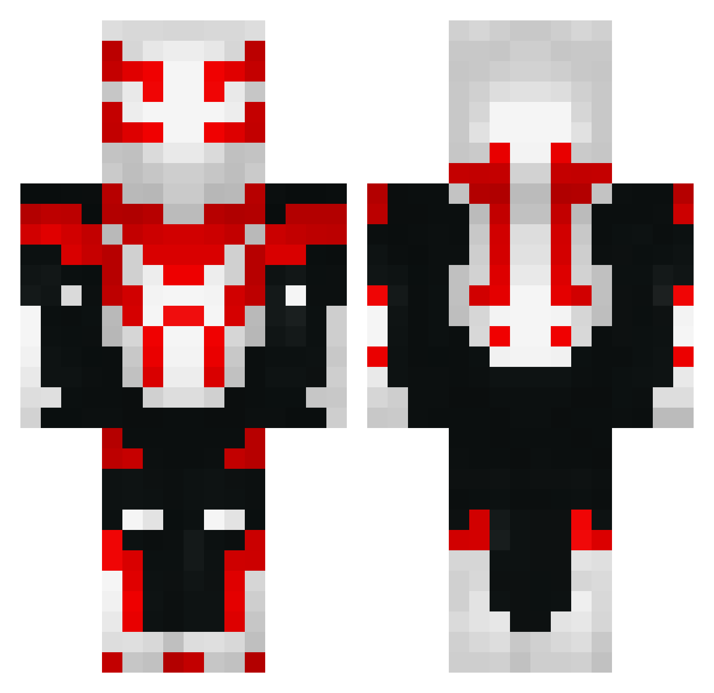 julkcraft Minecraft skin, front and back view