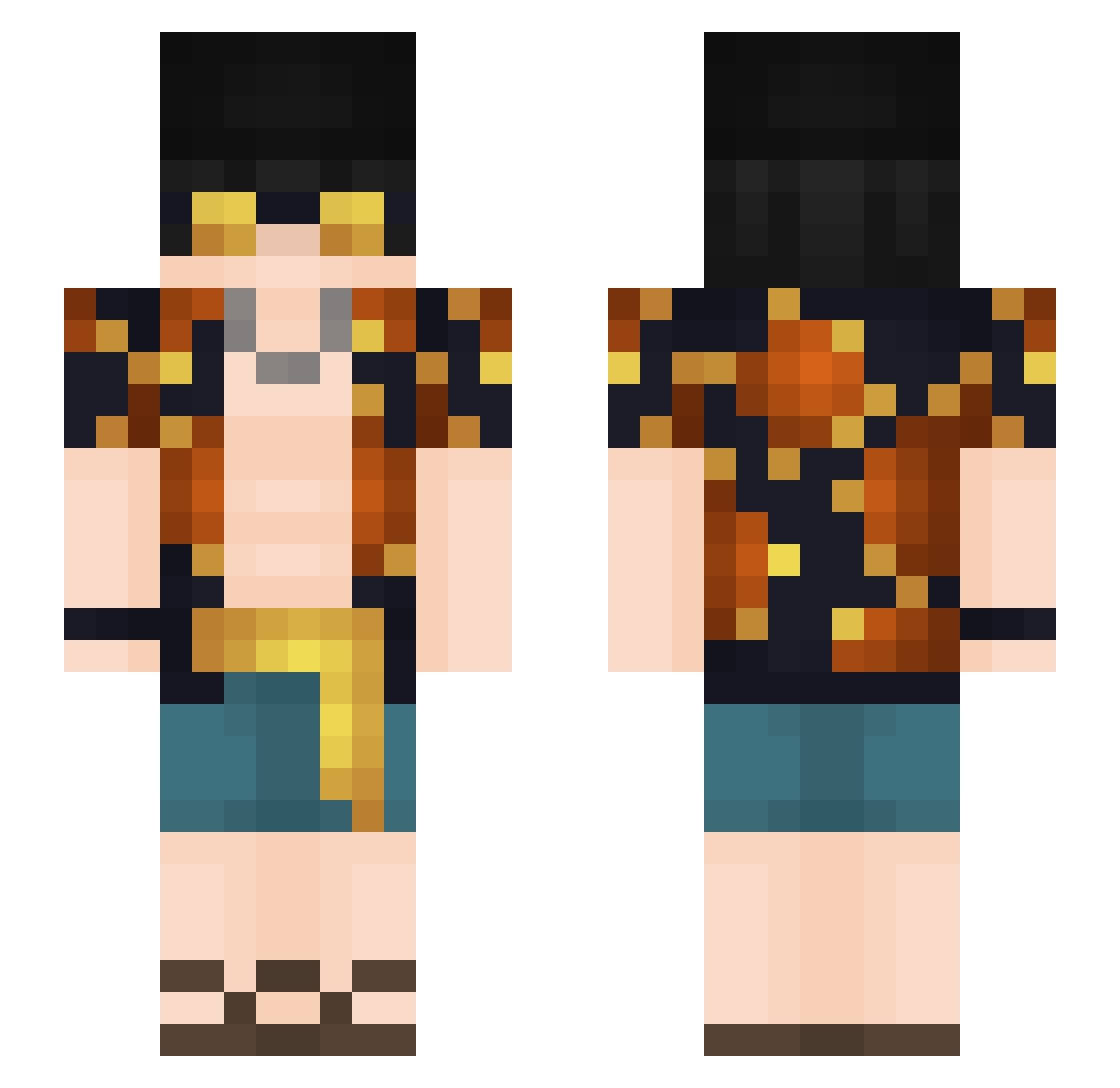 smueel Minecraft skin, front and back view