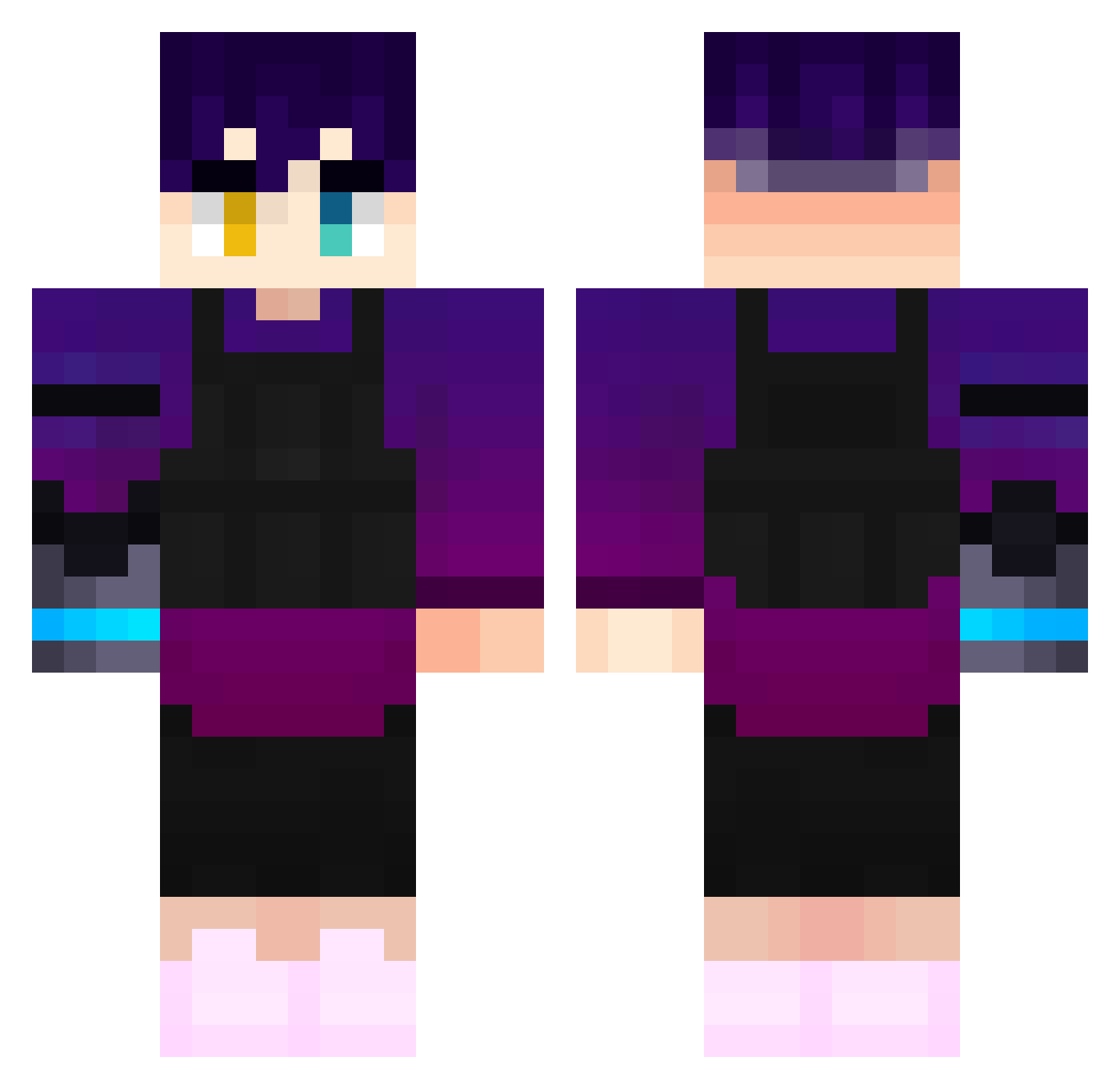 osito7934 Minecraft skin, front and back view