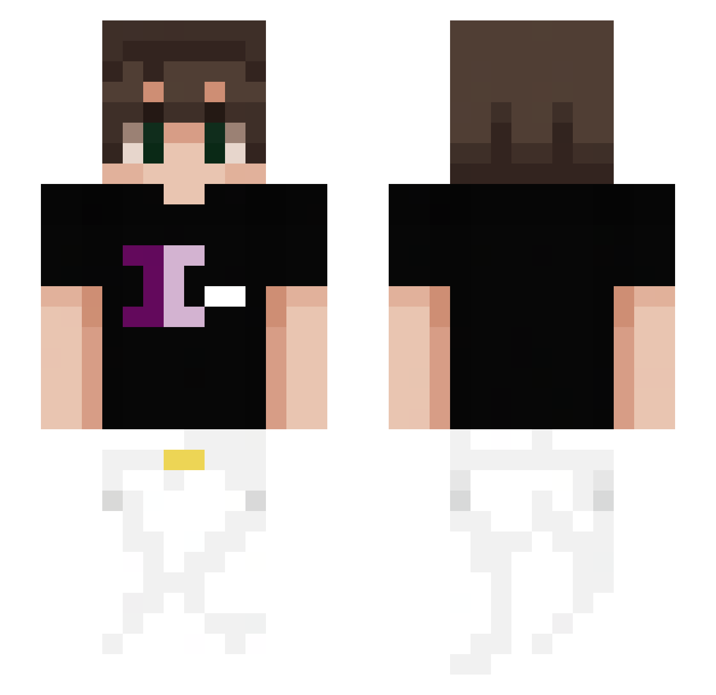 marz0m Minecraft skin, front and back view