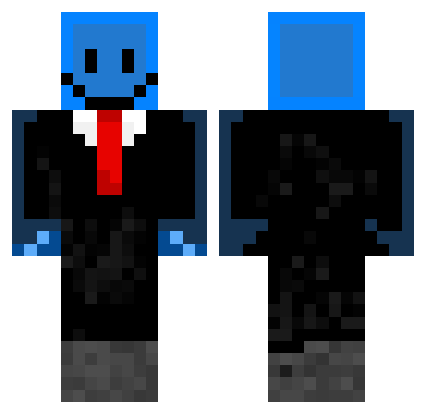 SinkBuddy Minecraft skin, front and back view