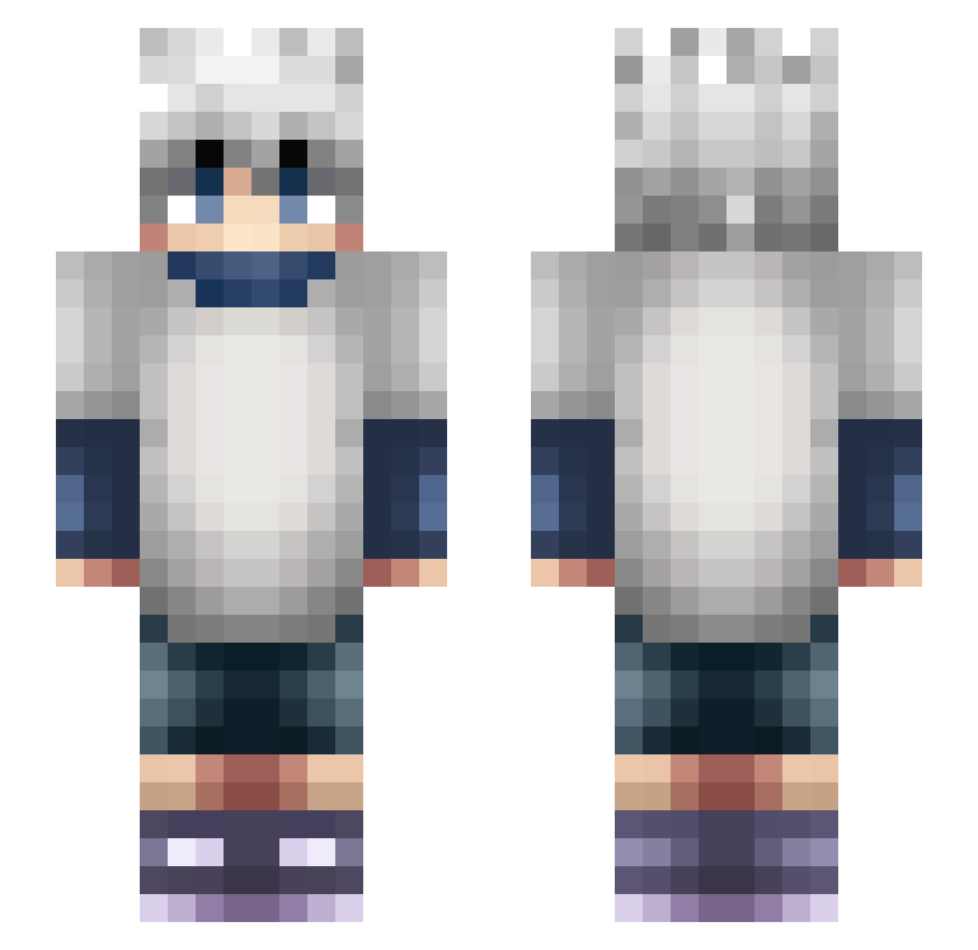 JONGBINI Minecraft skin, front and back view