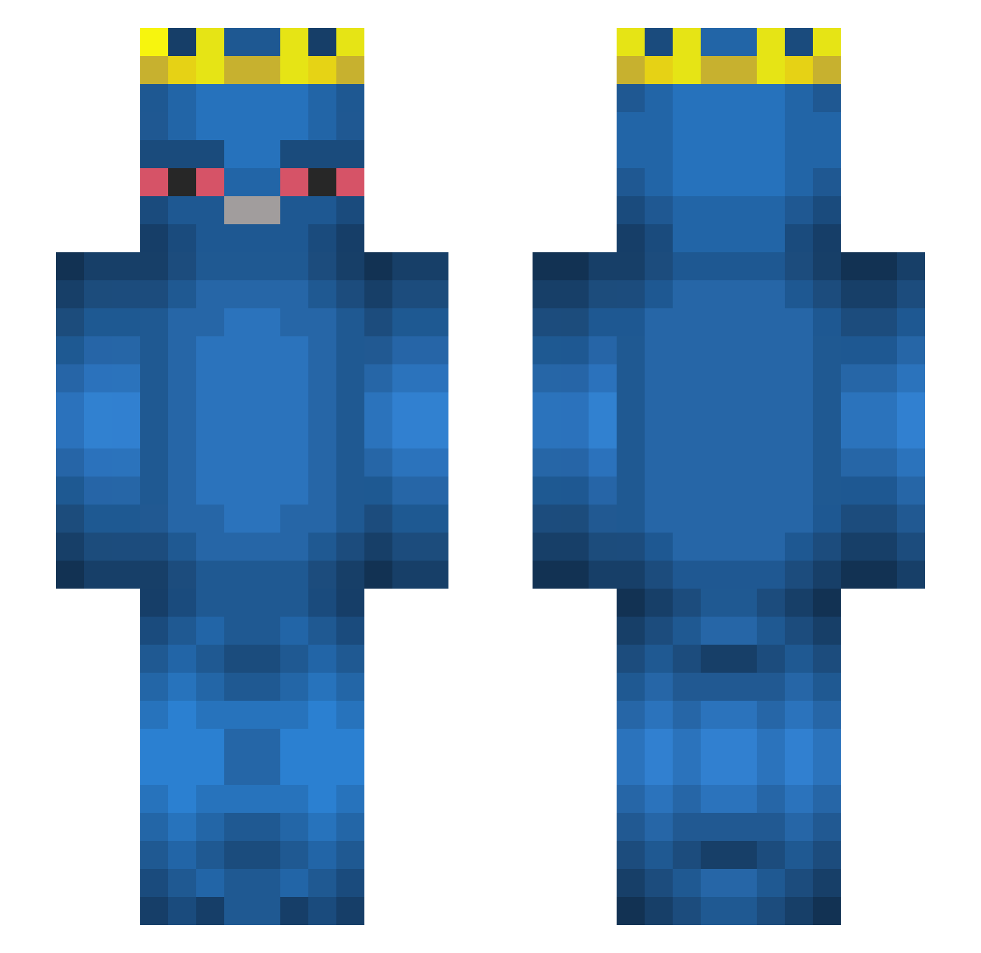 BurgerGhG Minecraft skin, front and back view