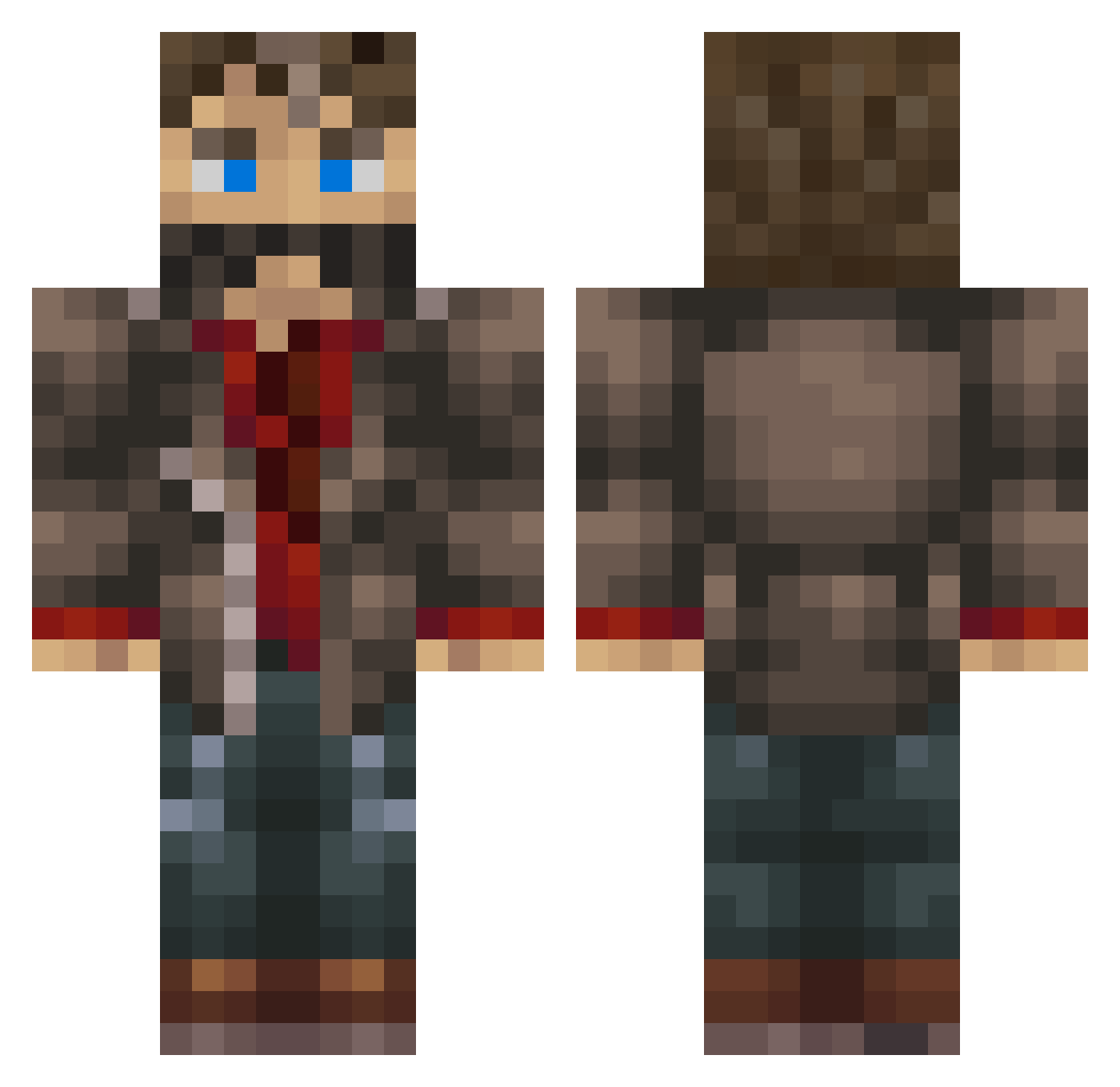 __Relaxed__ Minecraft skin, front and back view