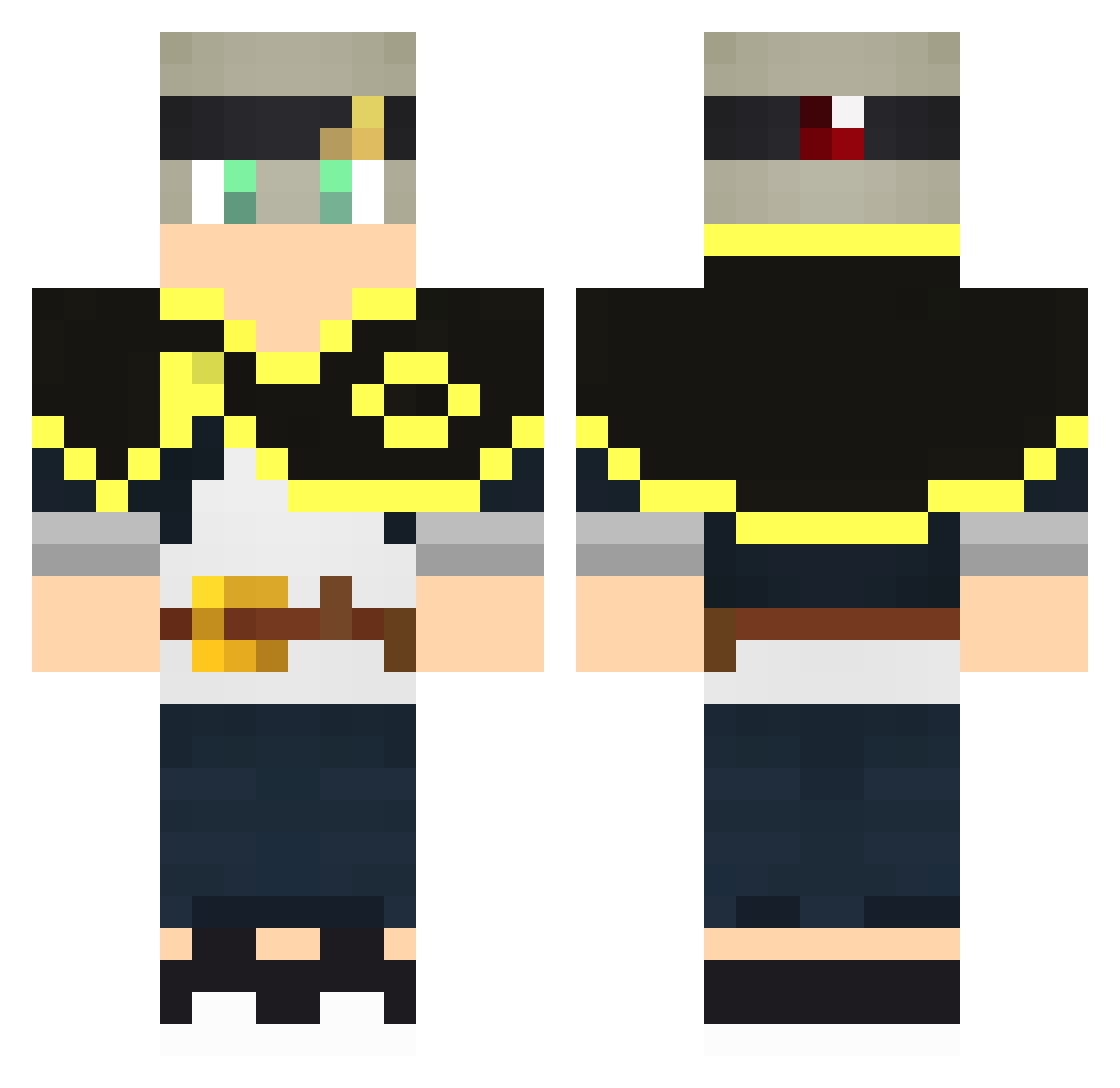Scrazy2282 Minecraft skin, front and back view