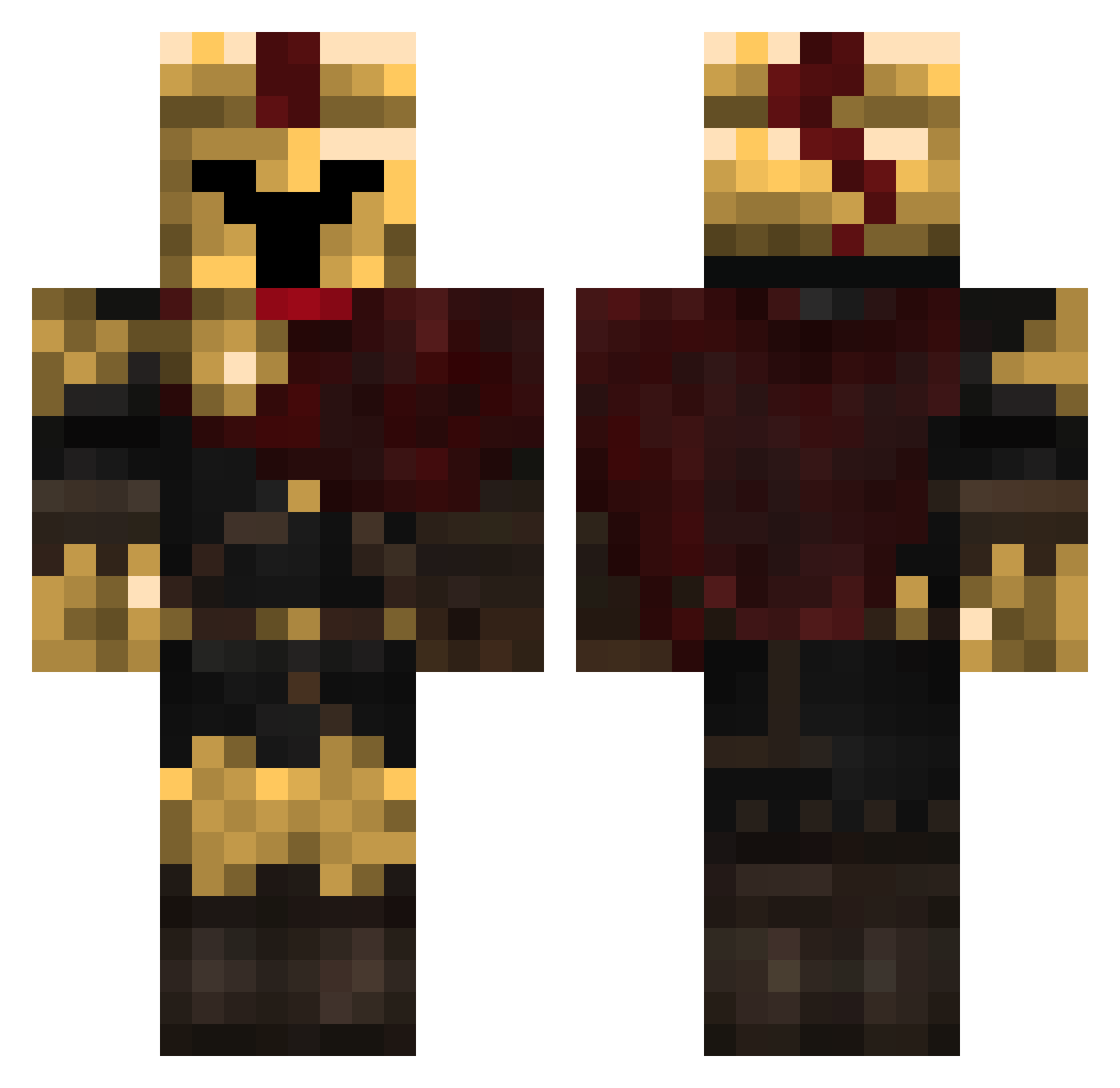perfectSTORM699 Minecraft skin, front and back view