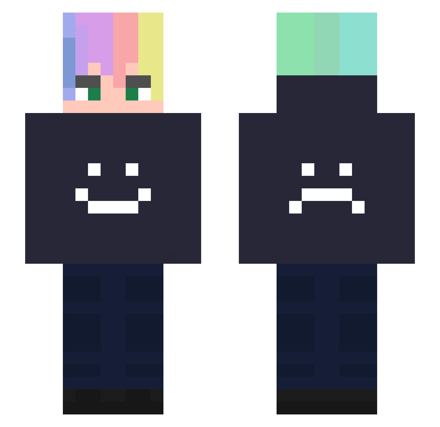 Srjoshopo Minecraft skin, front and back view