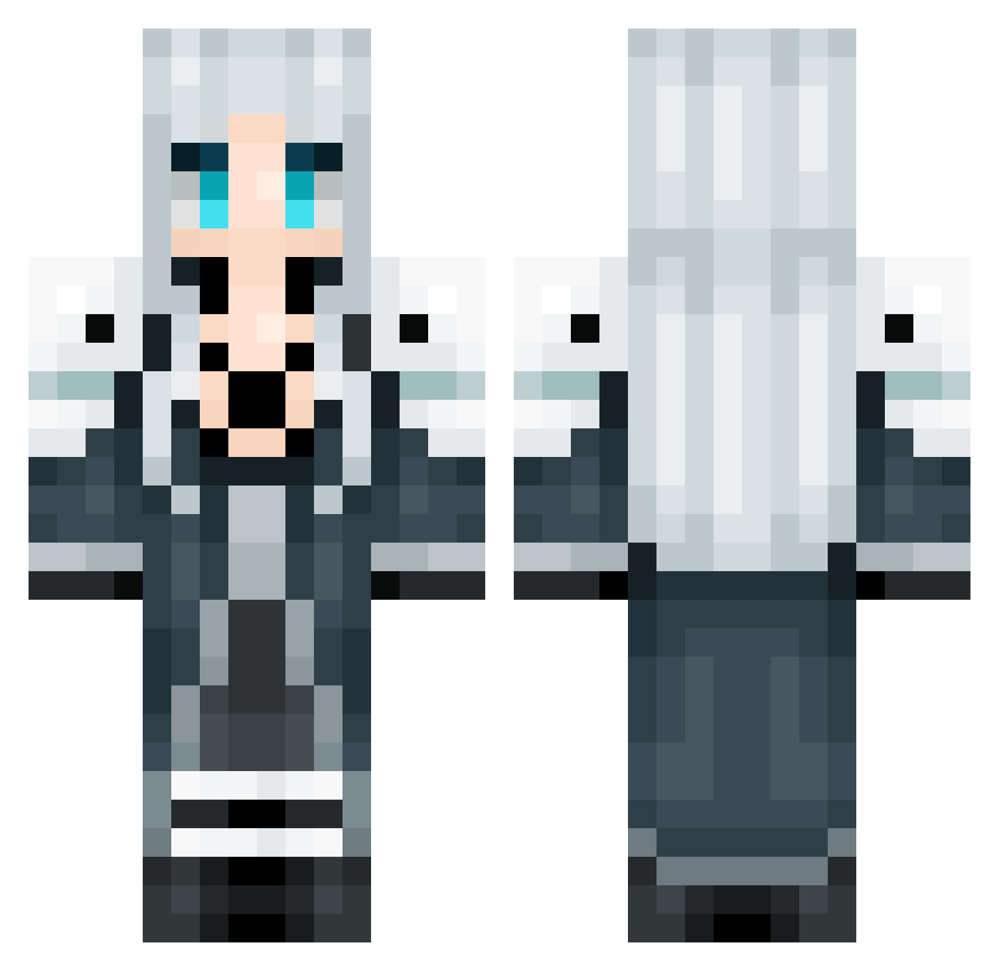 K4IRU_ Minecraft skin, front and back view