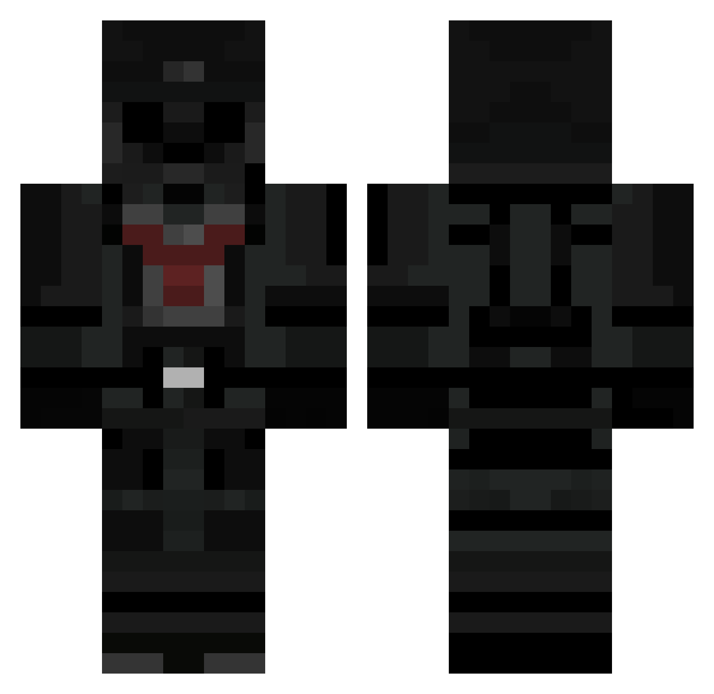 Hobglart Minecraft skin, front and back view