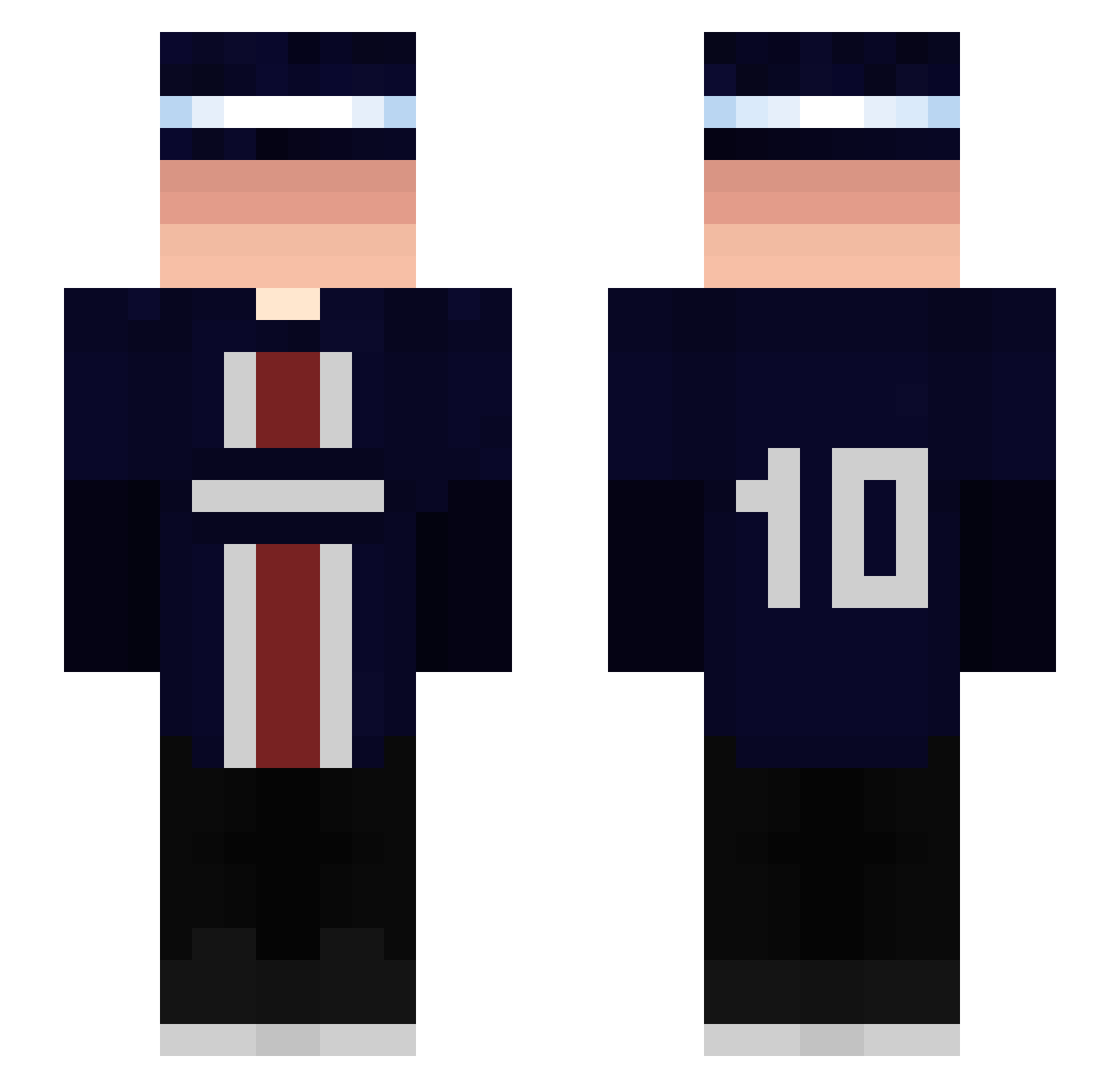 zTrajadoh_ Minecraft skin, front and back view