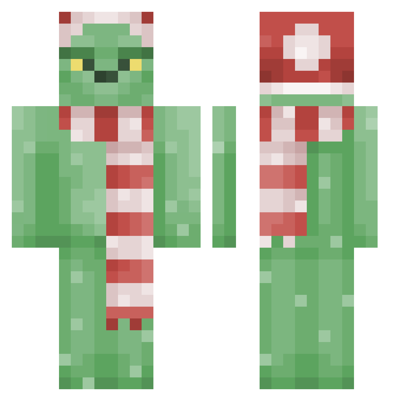Bigos2121 Minecraft skin, front and back view