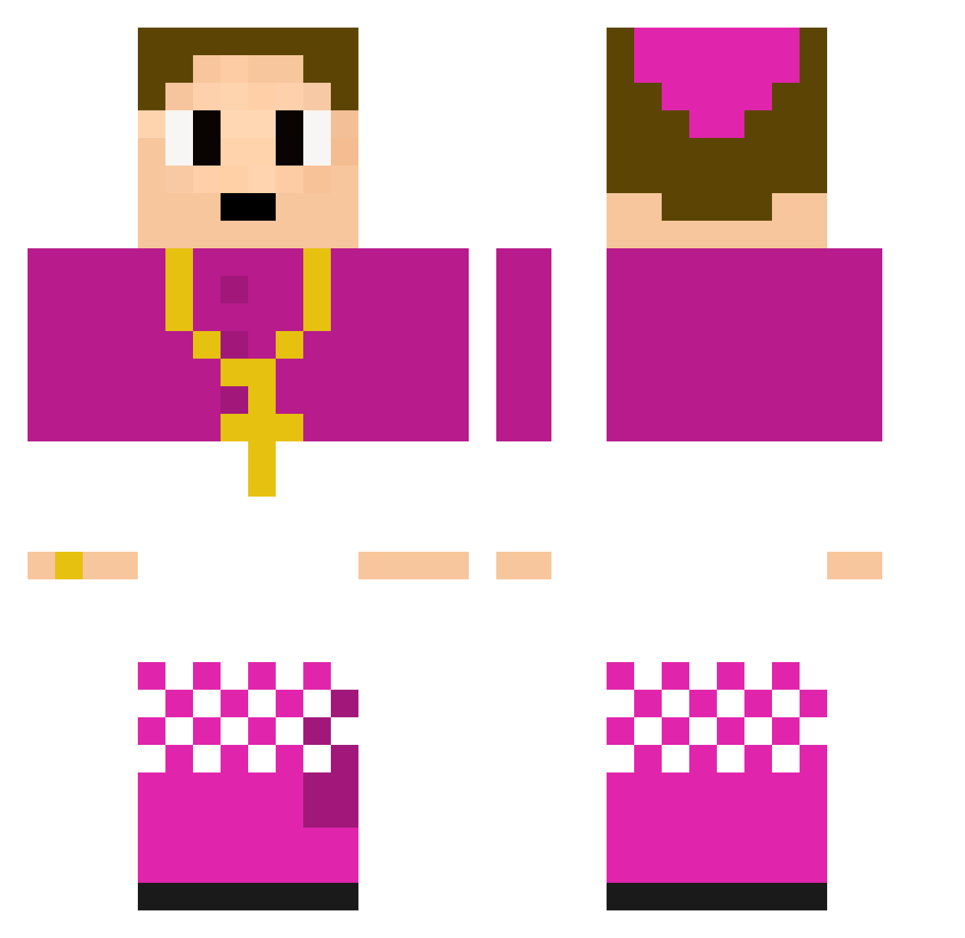 Kalosz11 Minecraft skin, front and back view