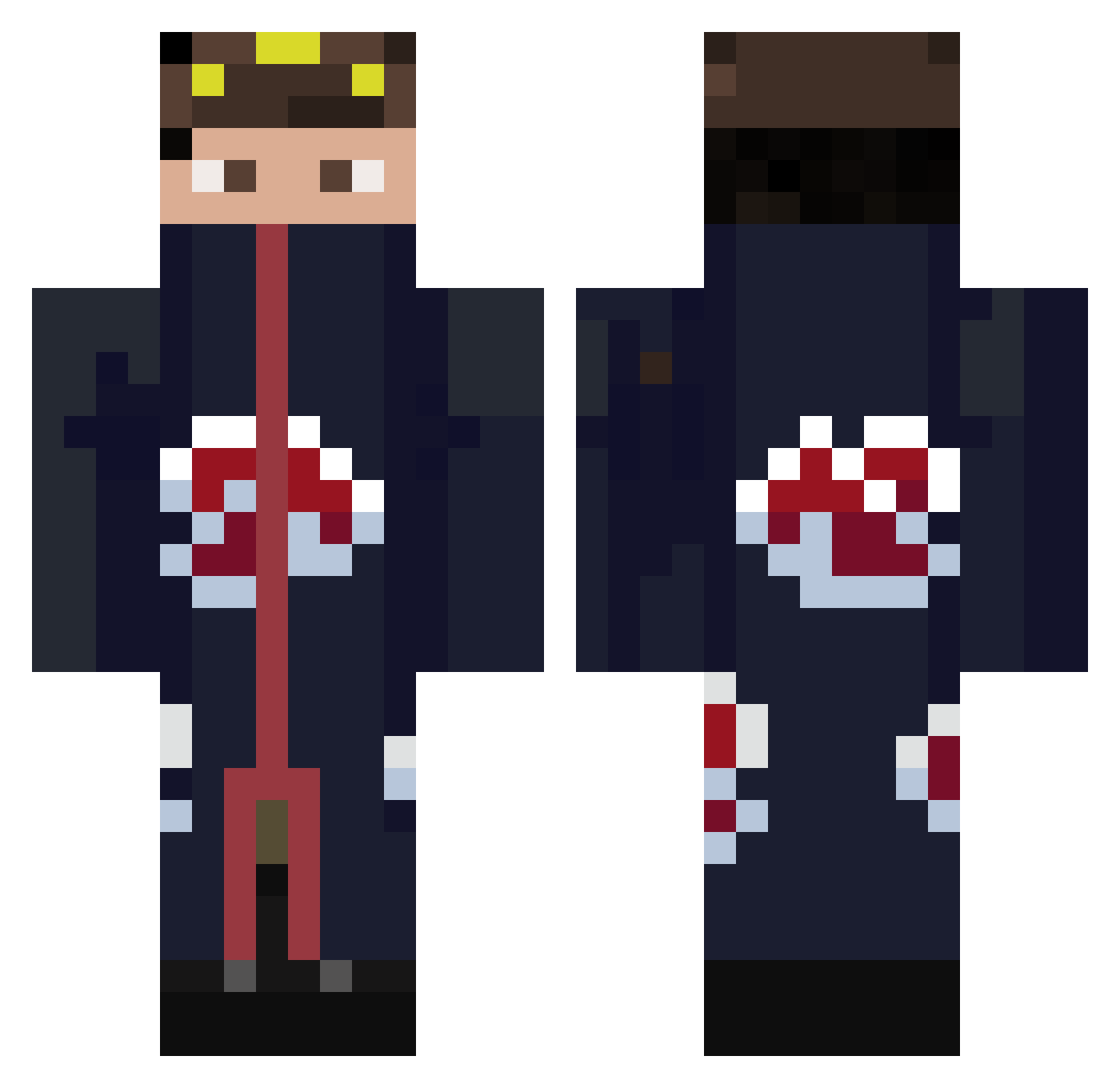 _Clark01 Minecraft skin, front and back view