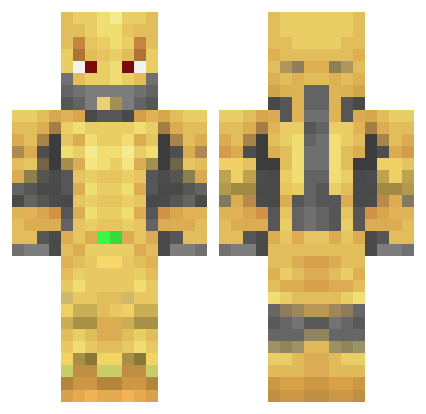 _Gecko________ Minecraft skin, front and back view