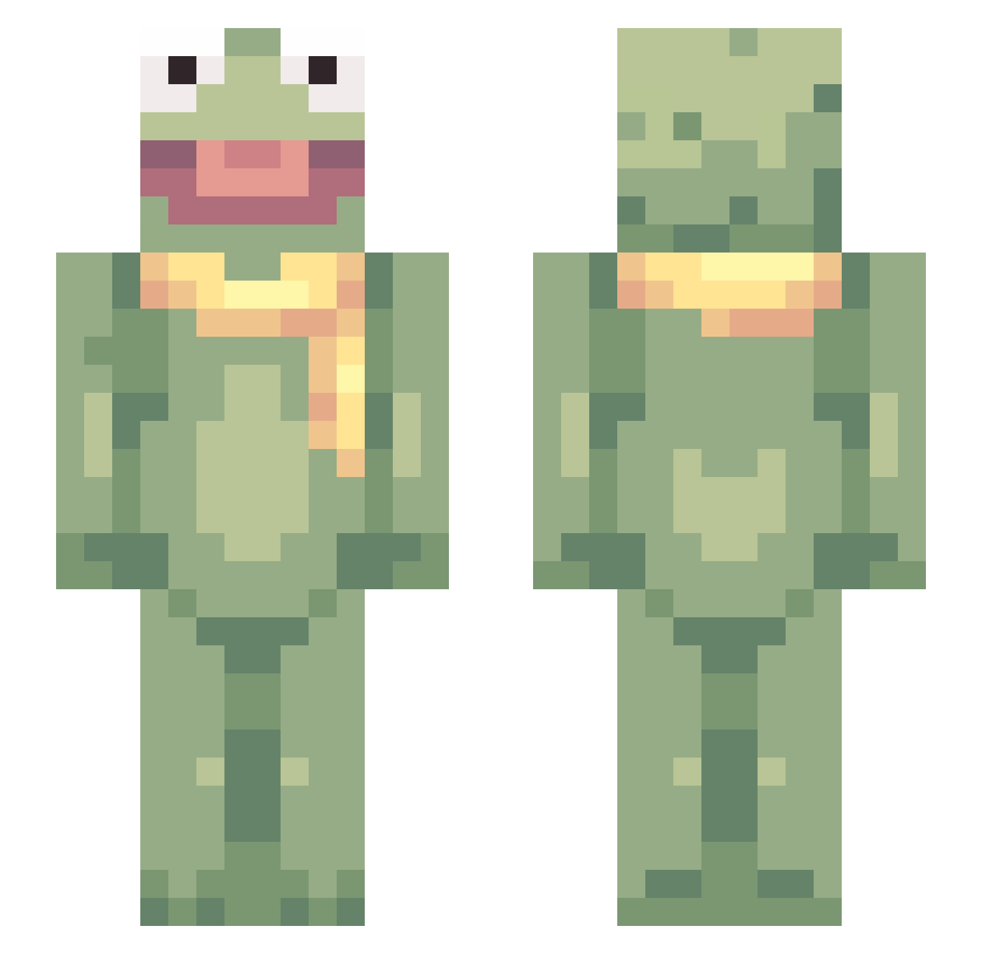 l1ilii Minecraft skin, front and back view