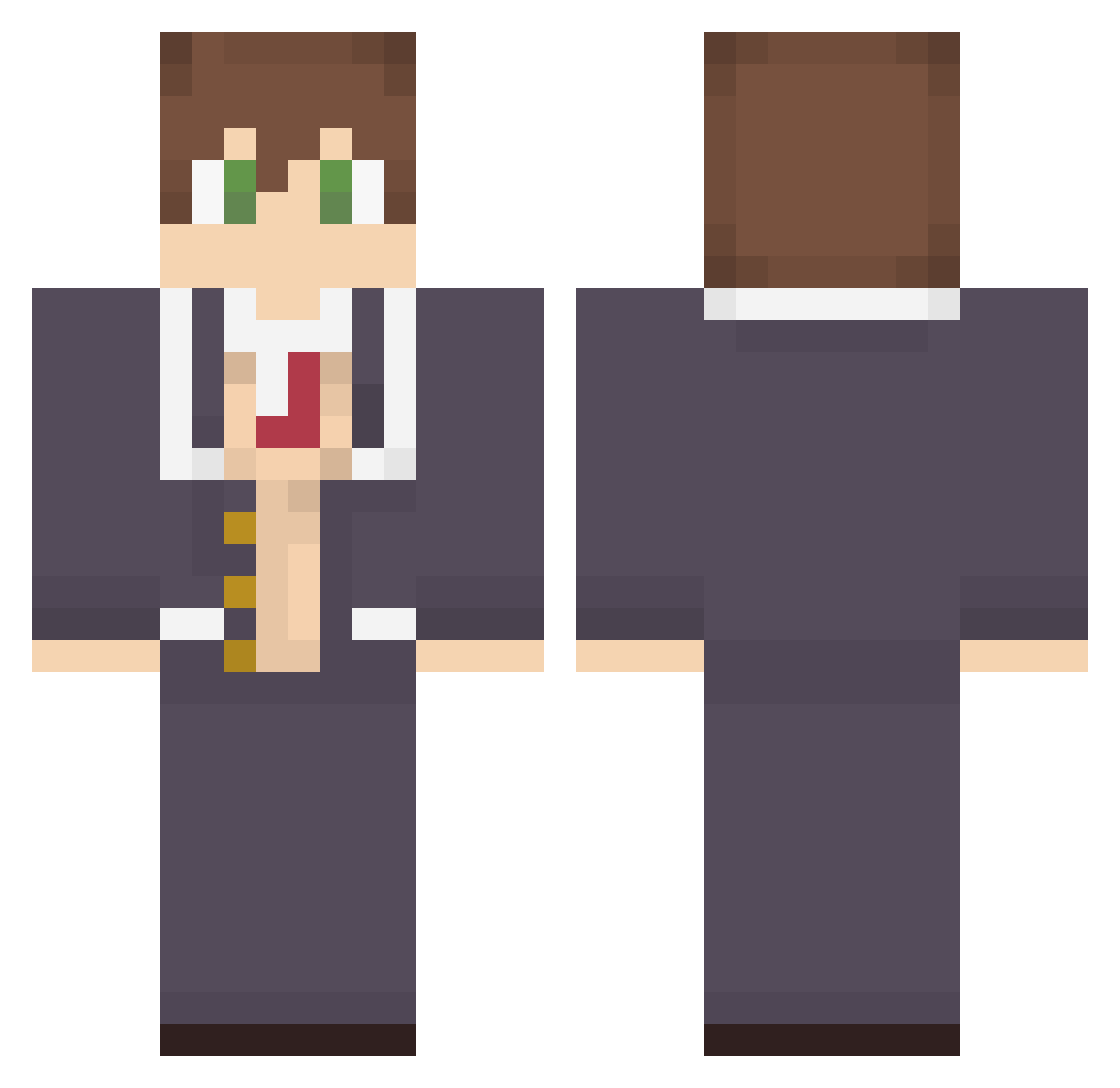 Bagoandkoozie Minecraft skin, front and back view