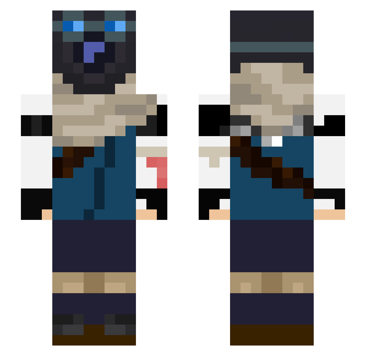 That_Grimm Minecraft skin, front and back view