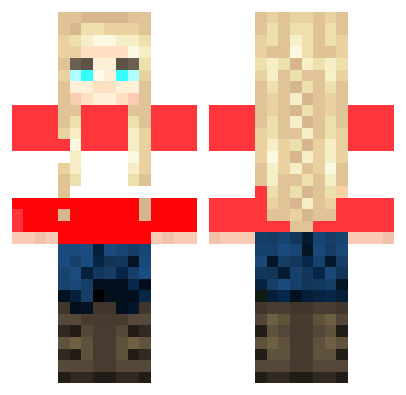reg_dk Minecraft skin, front and back view