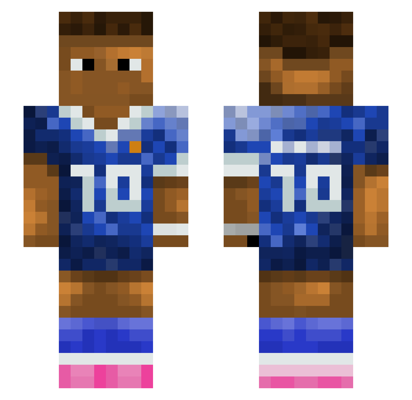 Cgrain101 Minecraft skin, front and back view