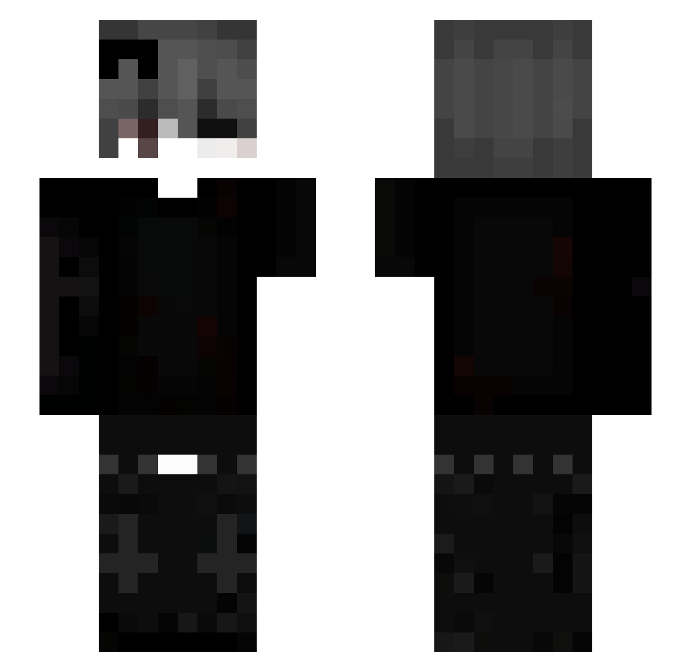 lvlrz Minecraft skin, front and back view