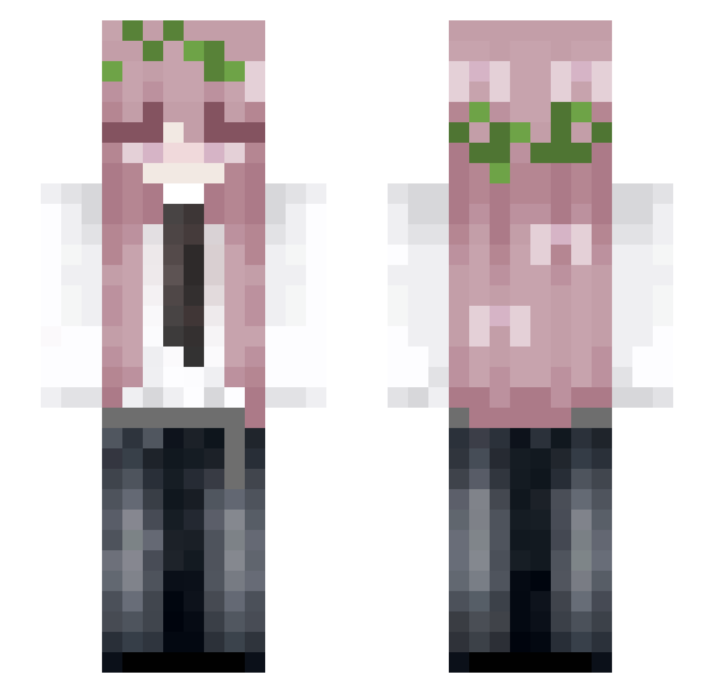 Kika_Xxo3 Minecraft skin, front and back view