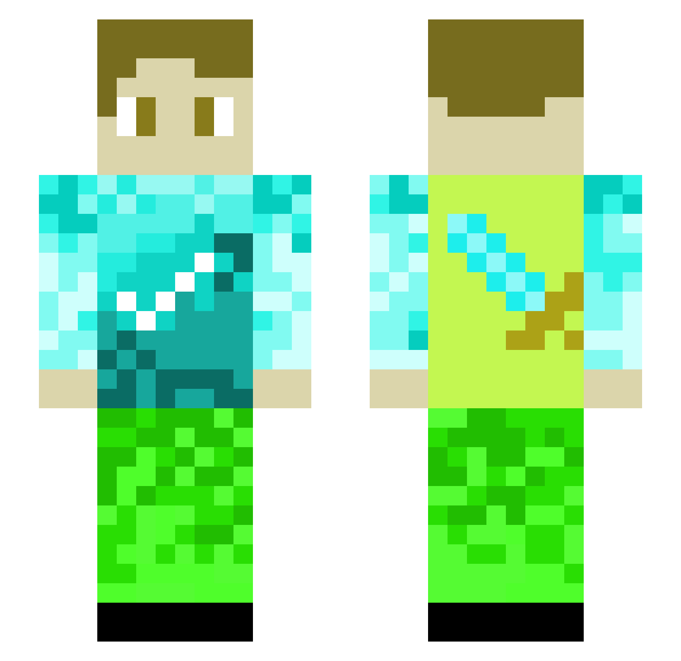 Pinguincraft7 Minecraft skin, front and back view