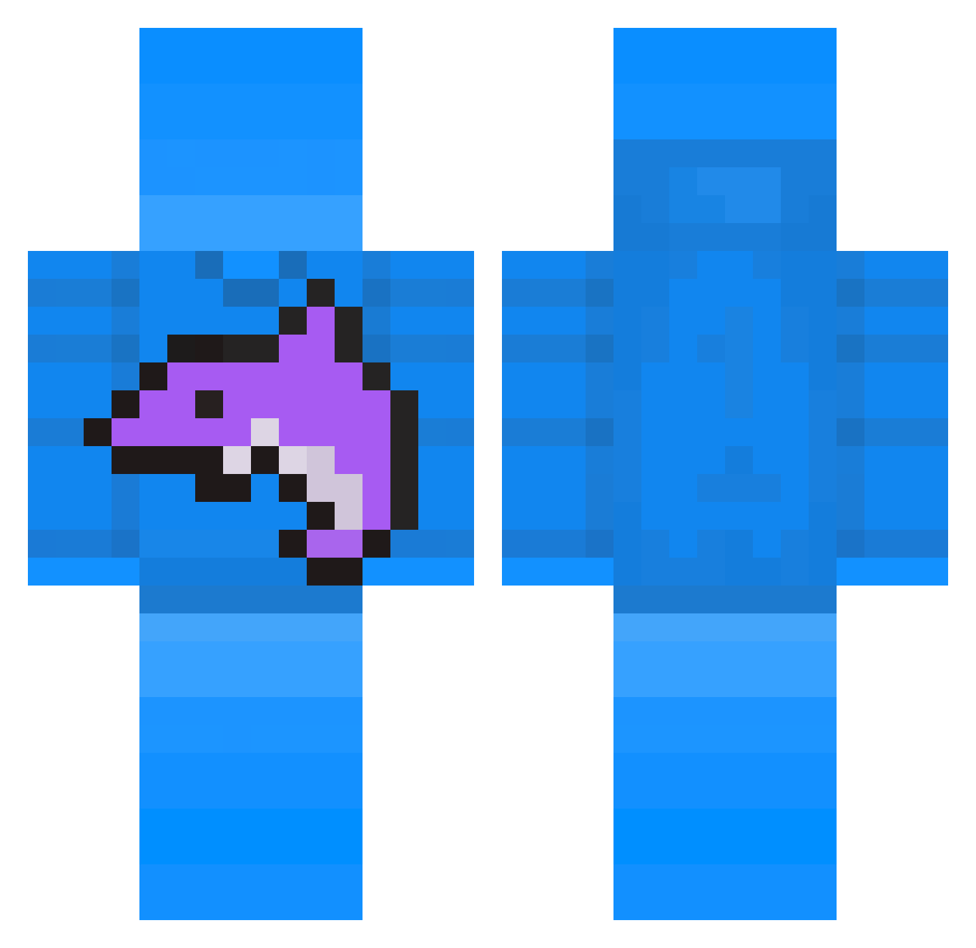 OscarYT14 Minecraft skin, front and back view