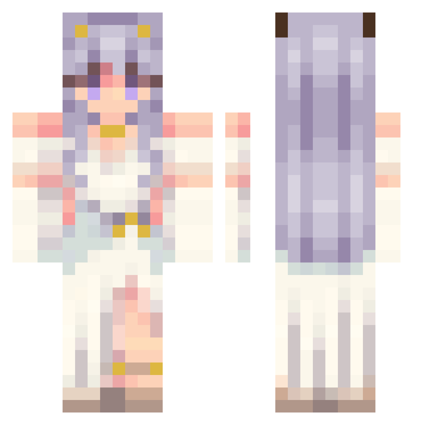 xyz_my Minecraft skin, front and back view