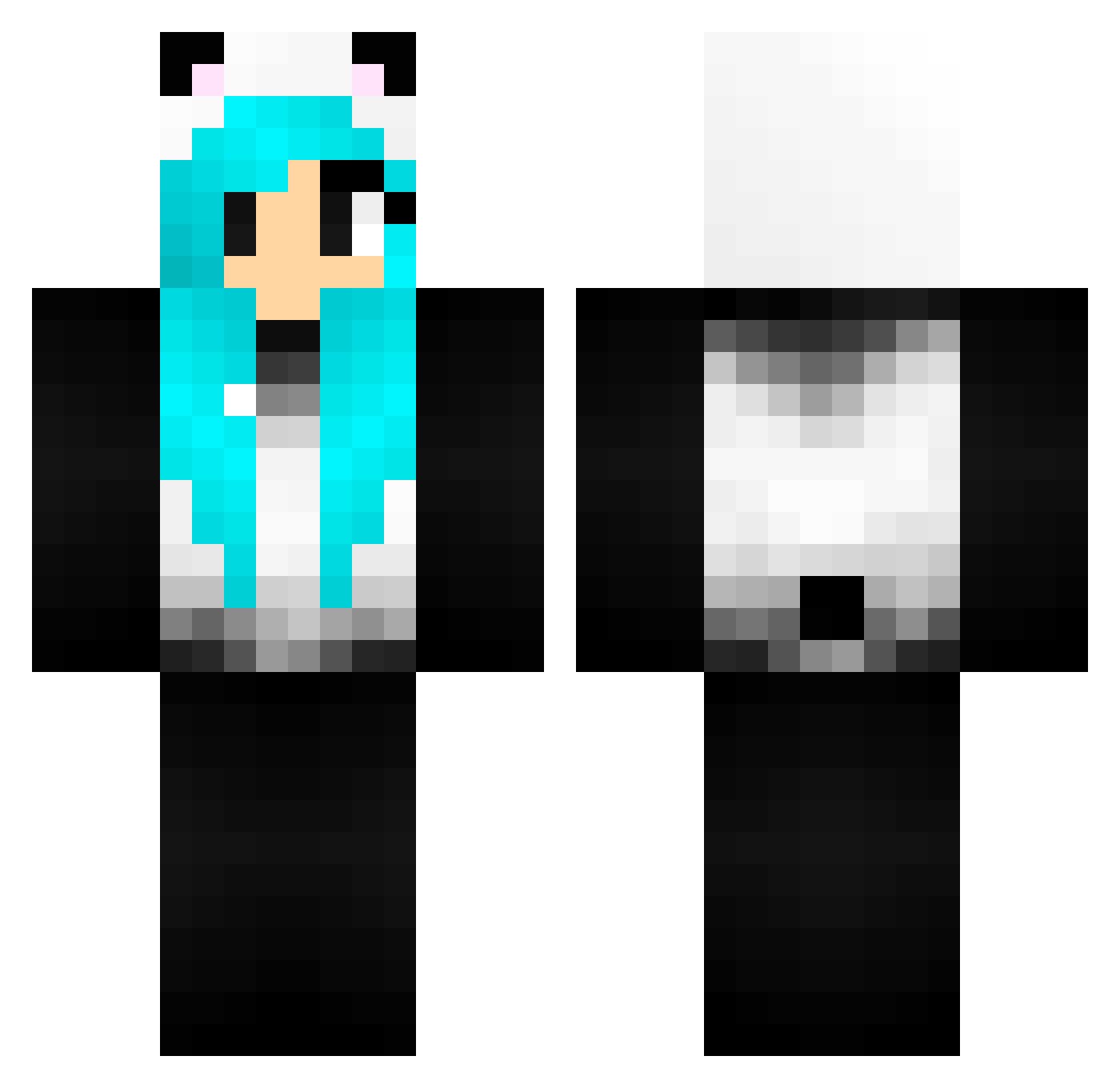CanIstArm Minecraft skin, front and back view