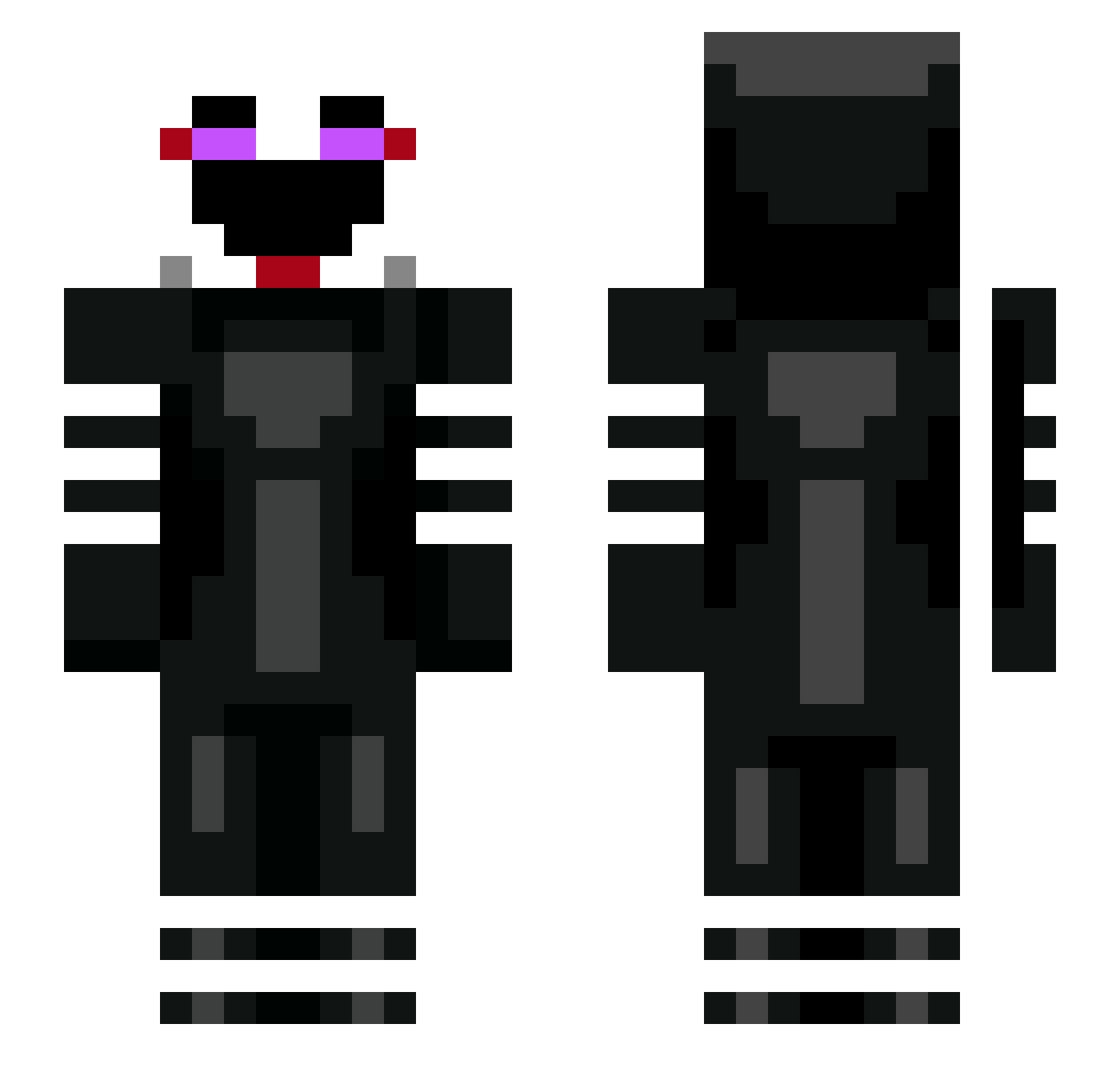YojoPojo Minecraft skin, front and back view