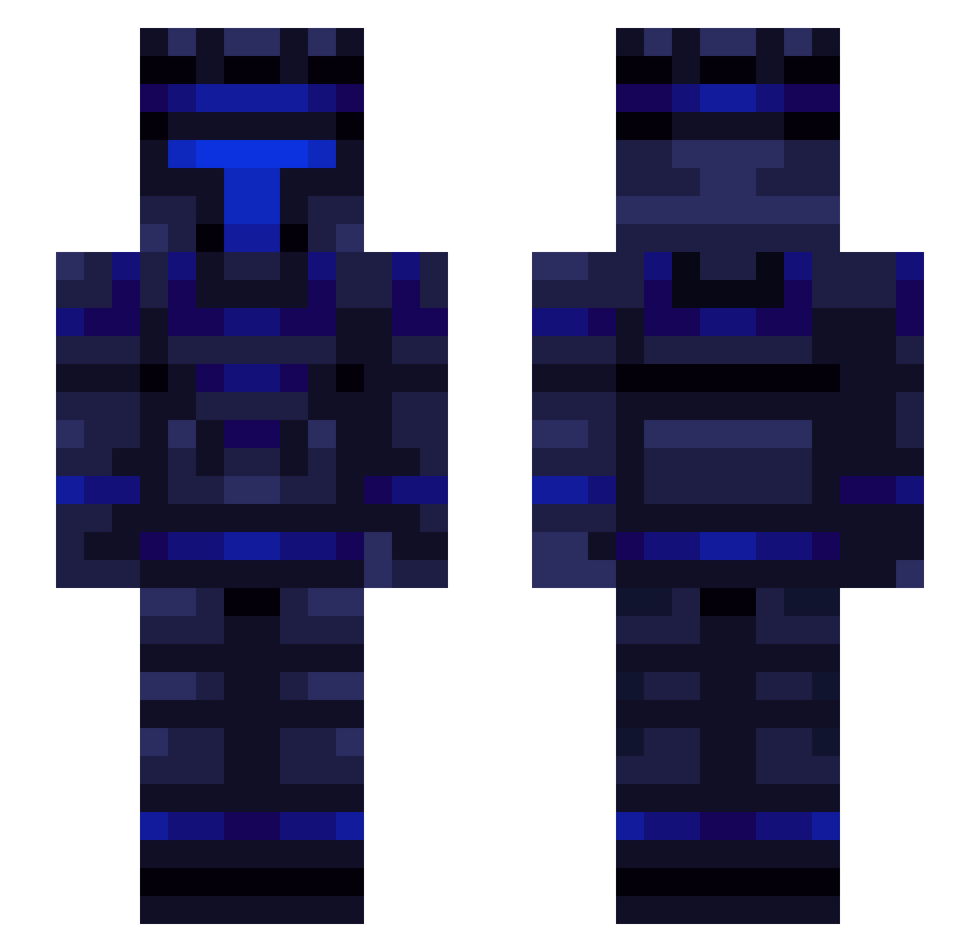 vertyqaull Minecraft skin, front and back view