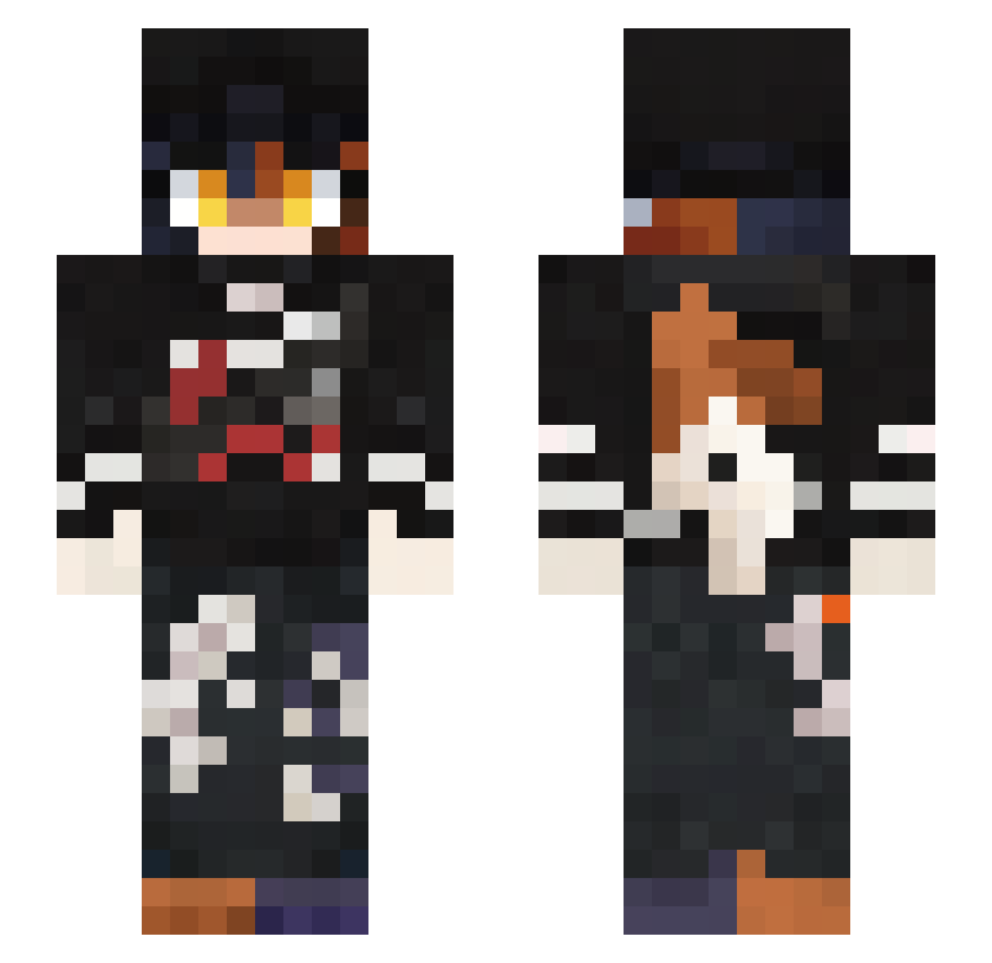 bungrort Minecraft skin, front and back view