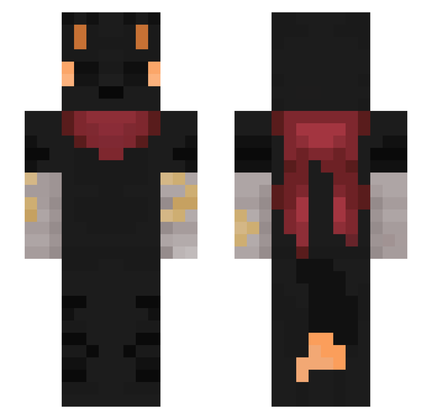 Astrastepoff Minecraft skin, front and back view
