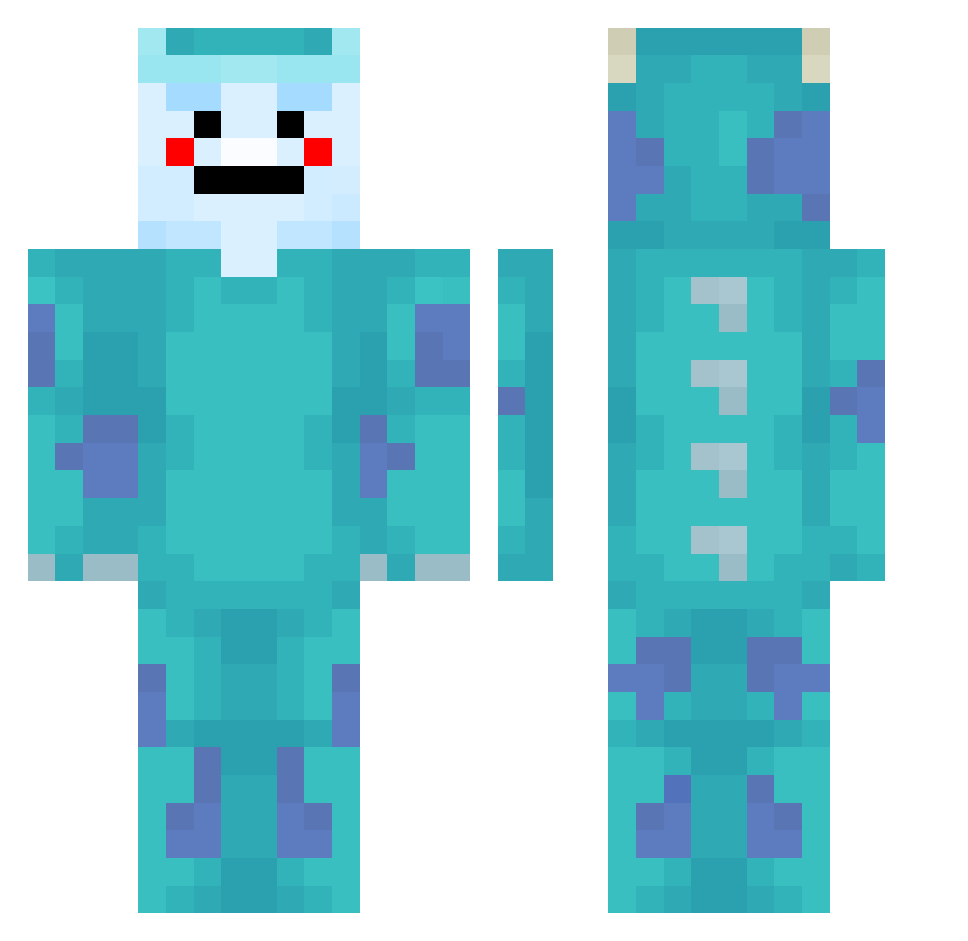 itzfiretime Minecraft skin, front and back view