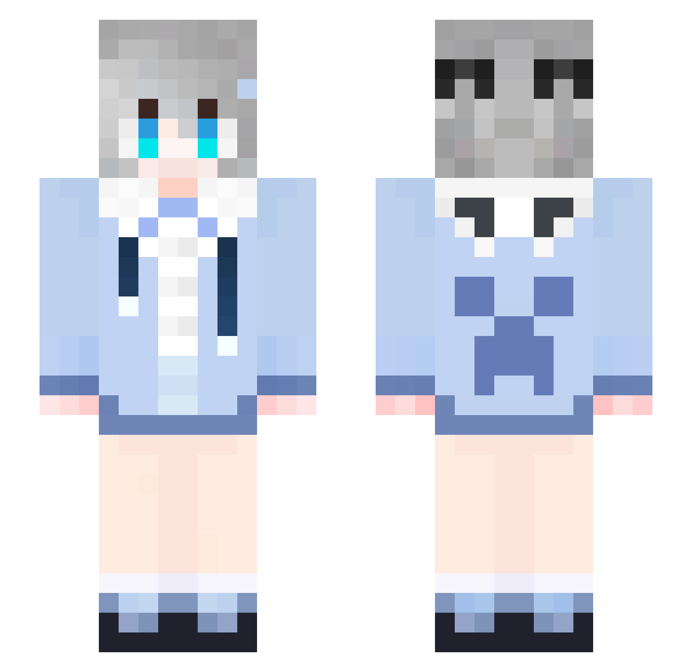 hoafos Minecraft skin, front and back view