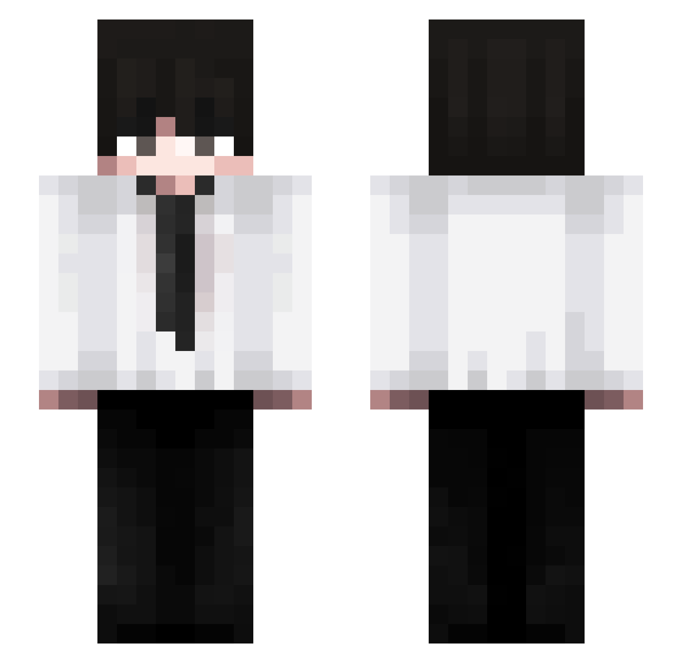 dawto Minecraft skin, front and back view